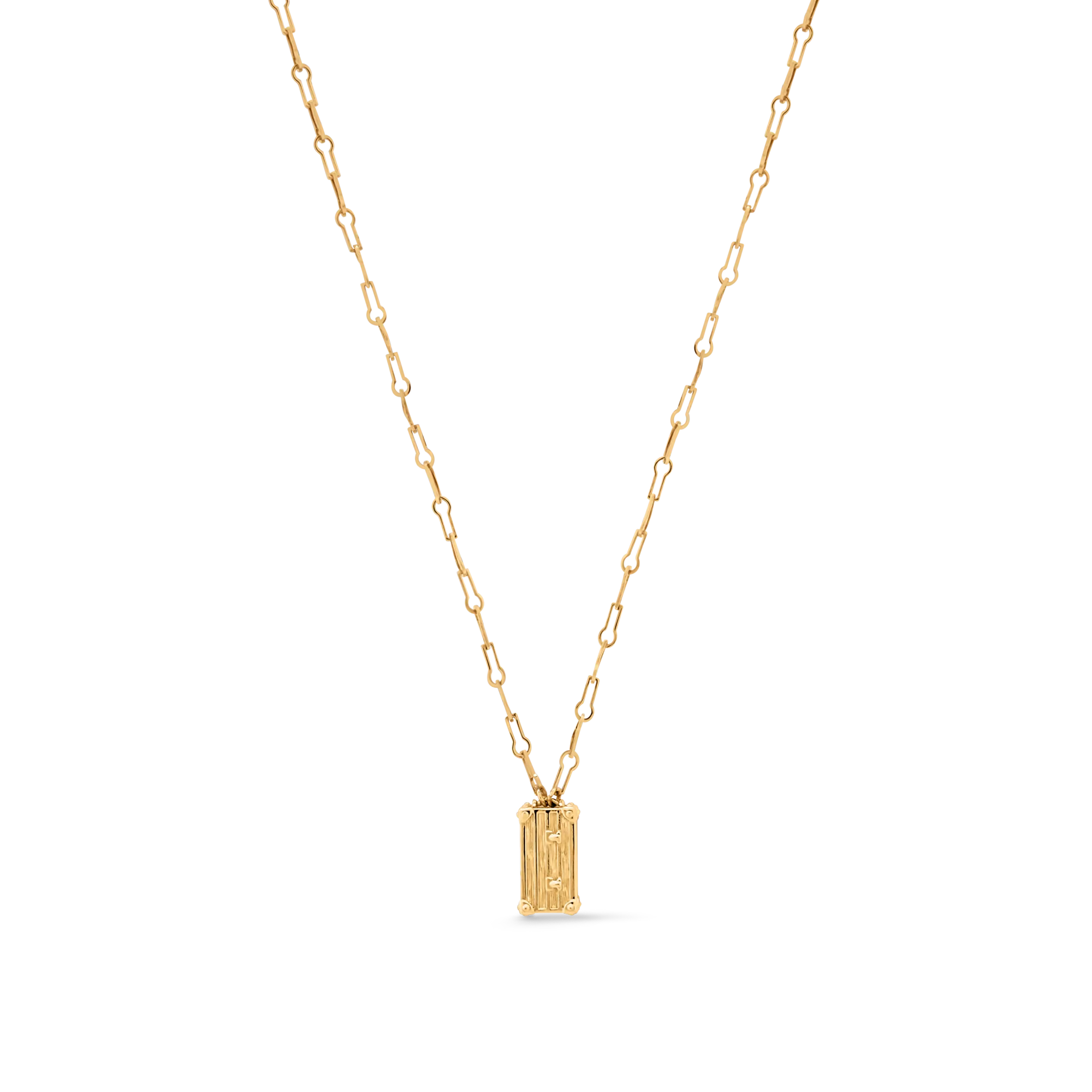 Louis Vuitton LV Trunk Necklace Brass Women - Fashion Jewelry M03702 Gold