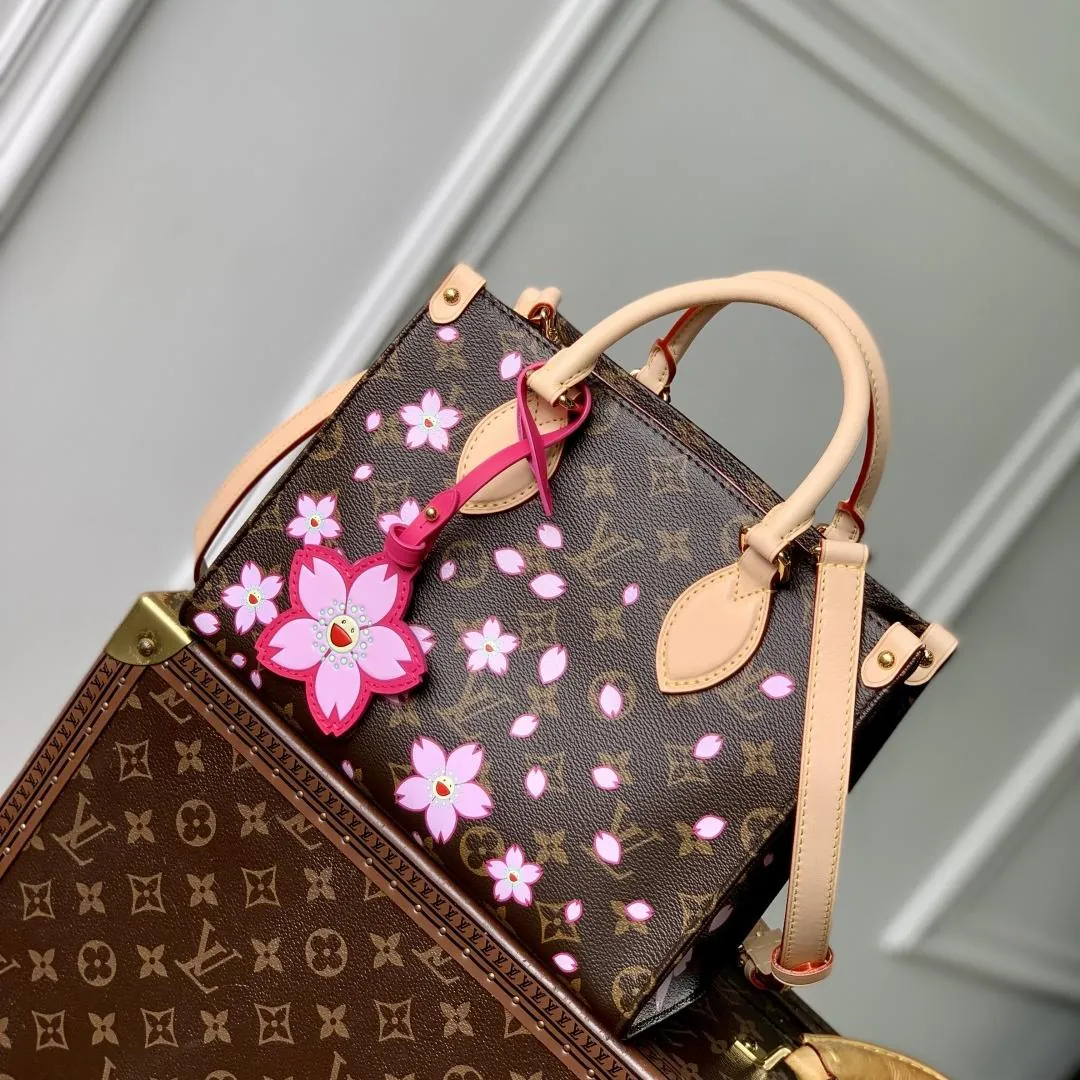 Louis Vuitton LV x TM OnTheGo PM Coated Canvas - Bags and Wallets - Women's Bags M13269 Sakura Brown