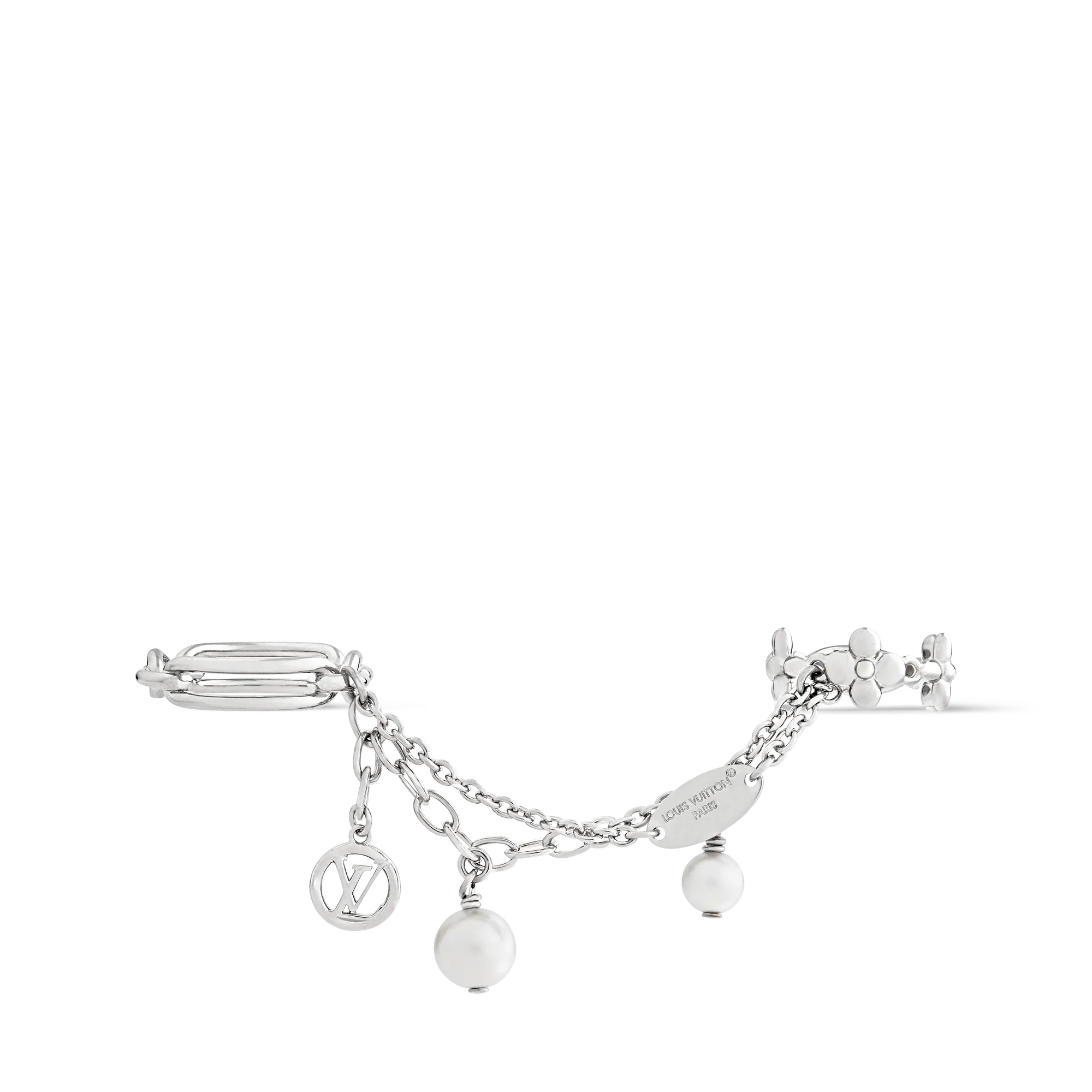 Louis Vuitton LV Mix Chains Set Of Rings Brass Women - Fashion Jewelry M1381M Silver