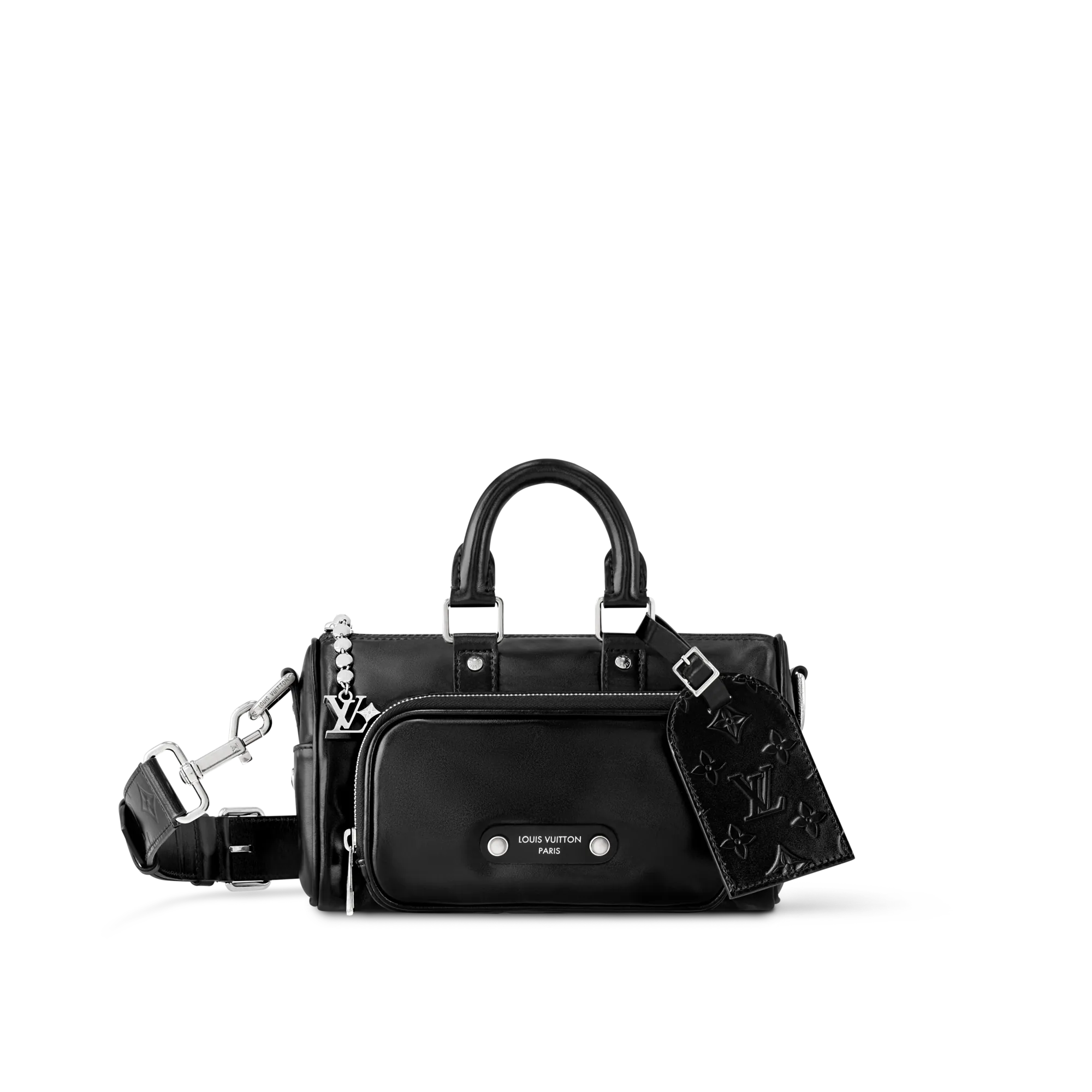 Louis Vuitton Keepall Cargo Bandouliere 25 Men's Bag M13988 Black