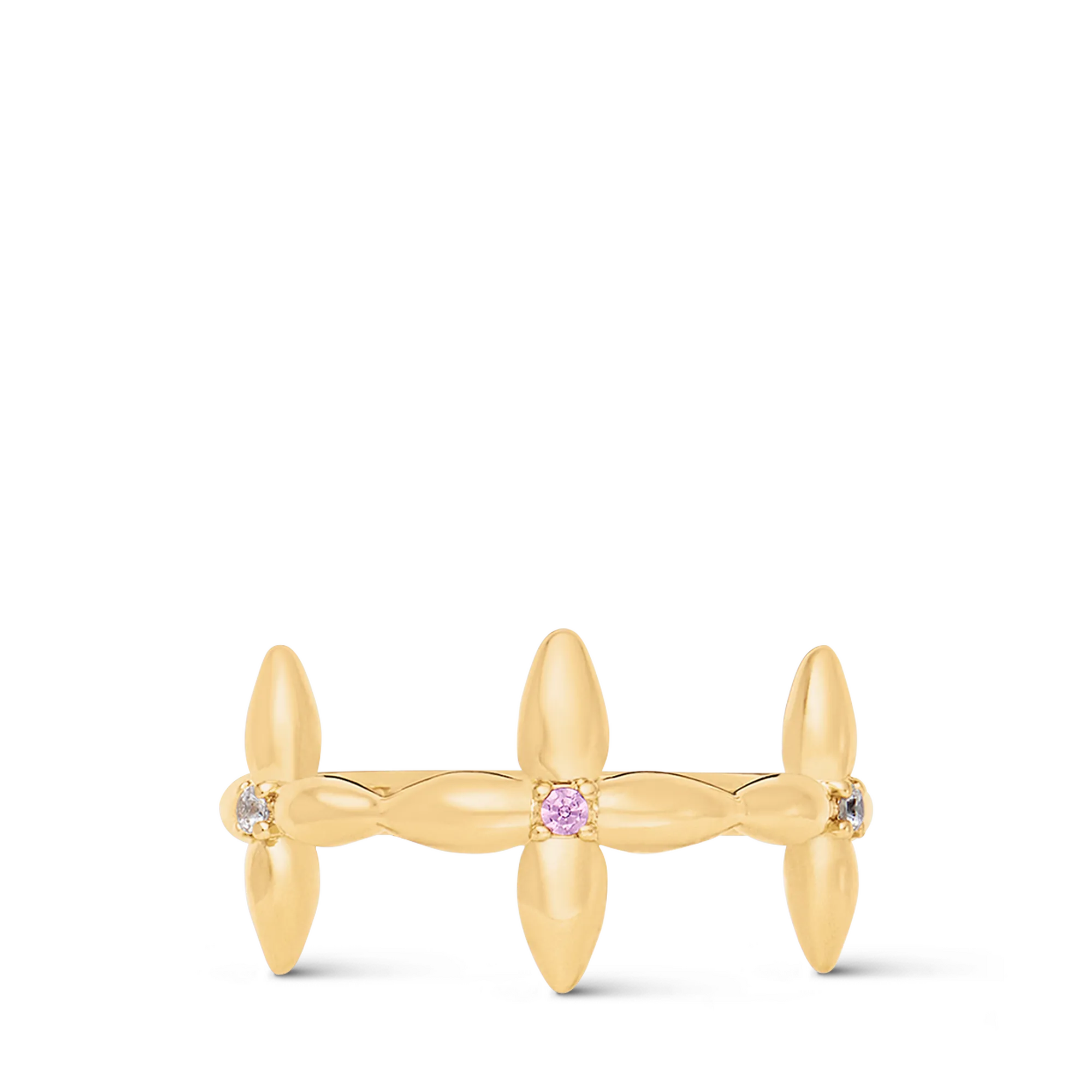 Louis Vuitton Louisette Signature Ring Brass Women - Fashion Jewelry M1439L Gold