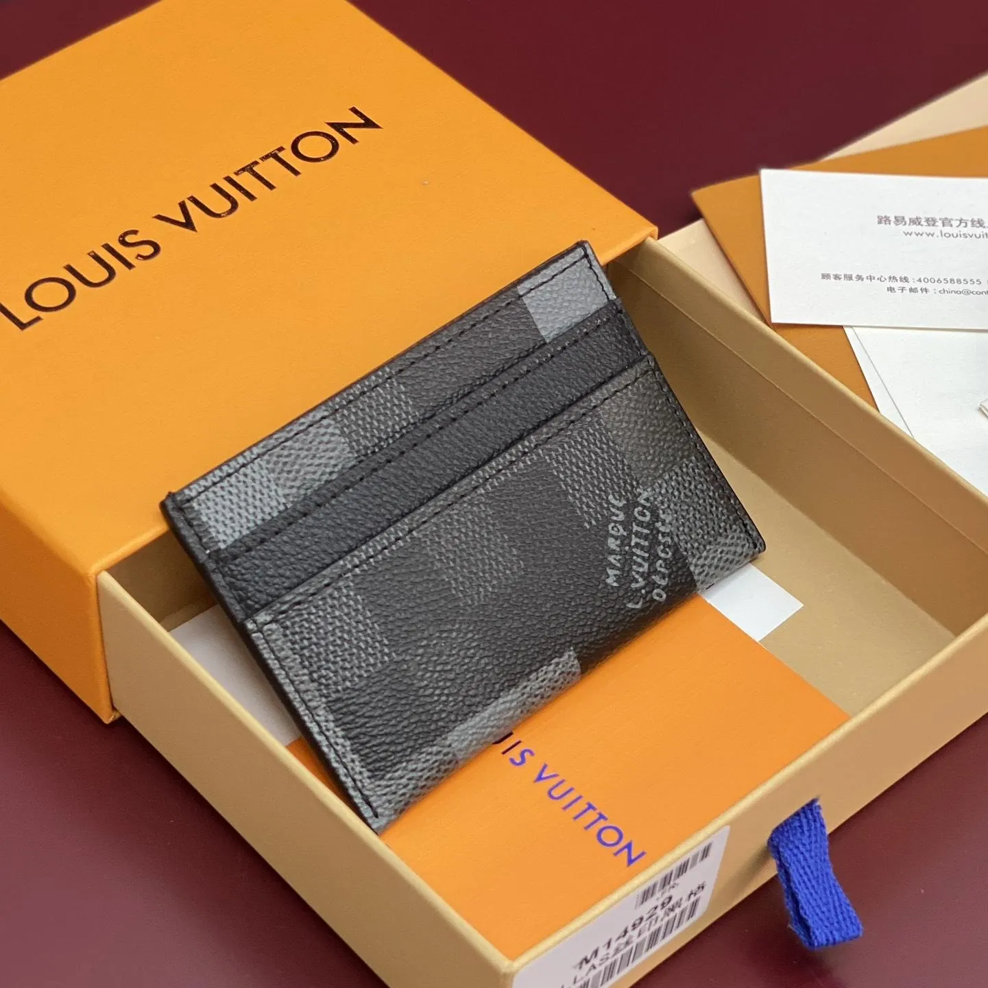 Louis Vuitton Double Card Holder Coated Canvas - Leather-Goods-and-Accessories M14929 Black