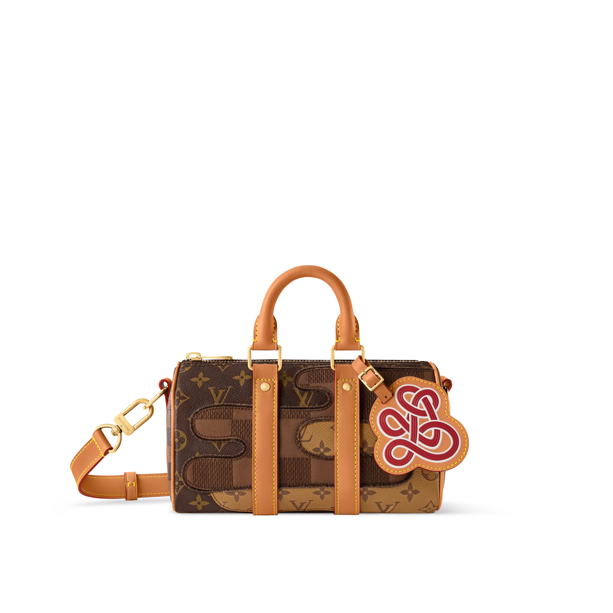 Louis Vuitton Keepall Bandouliere 25 Monogram Heritage Men's Bag M15428 Brown