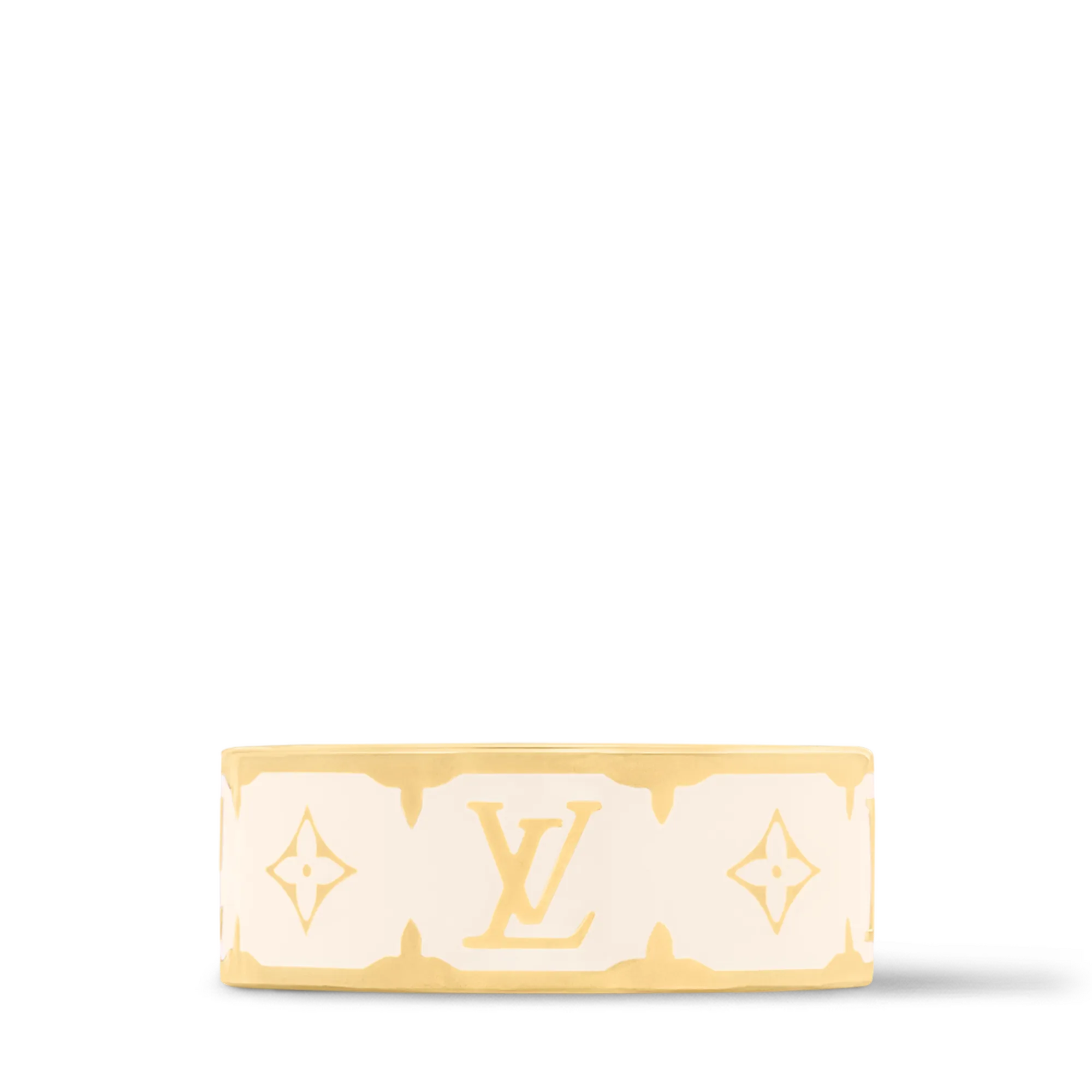 Louis Vuitton Nanogram Enamel Ring Brass Women - Fashion Jewelry M1565S White