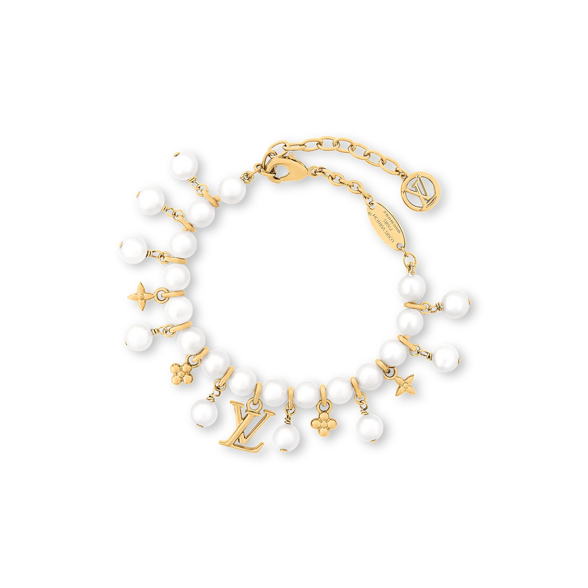 Louis Vuitton Pearl River Bracelet Brass Women - Fashion Jewelry M1685A Gold
