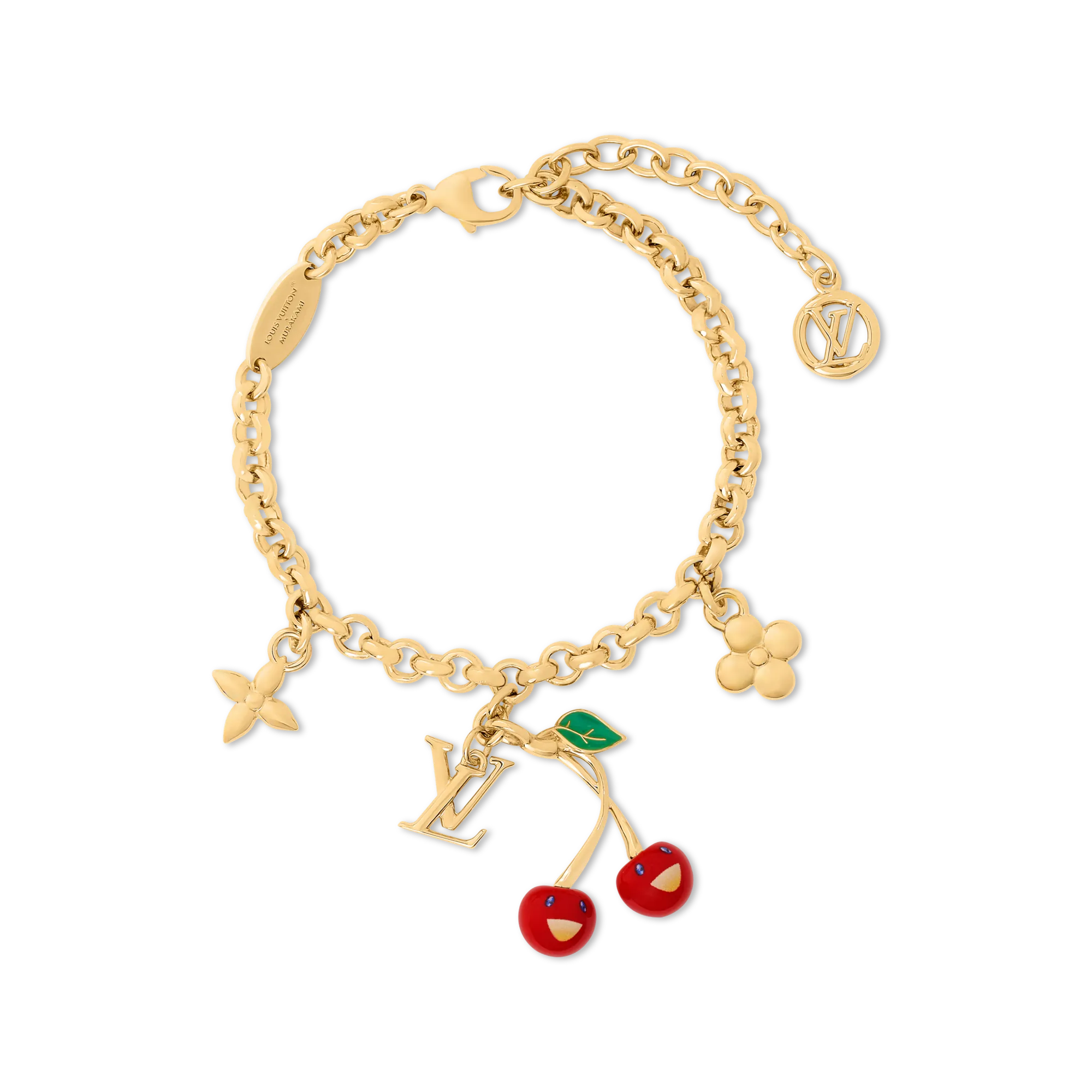 Louis Vuitton LV x TM Cerise Bracelet Brass Women - Fashion Jewelry M1691A Gold