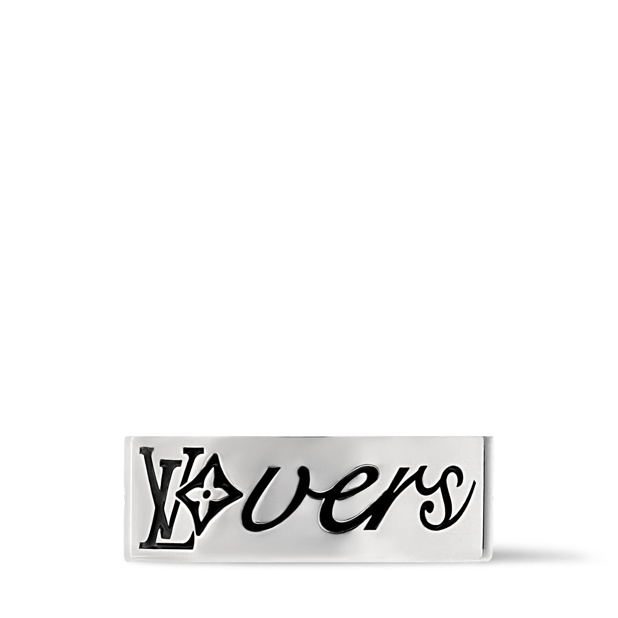 Louis Vuitton LV Vers Ring STEEL - Men - Fashion Jewelry M1692M Black