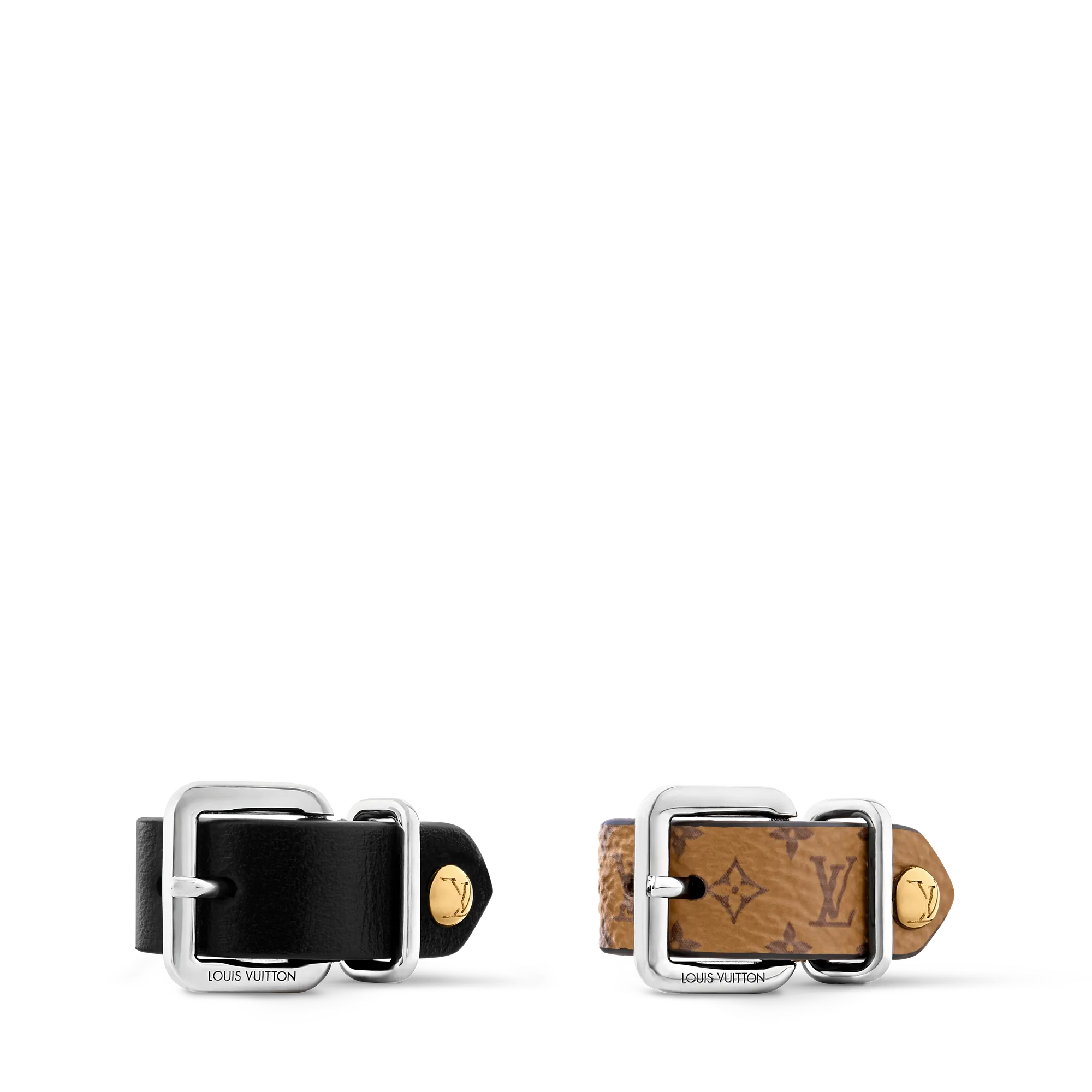 Louis Vuitton LV Emblem Ring Set Calf Leather Women - Fashion Jewelry M1761A Black