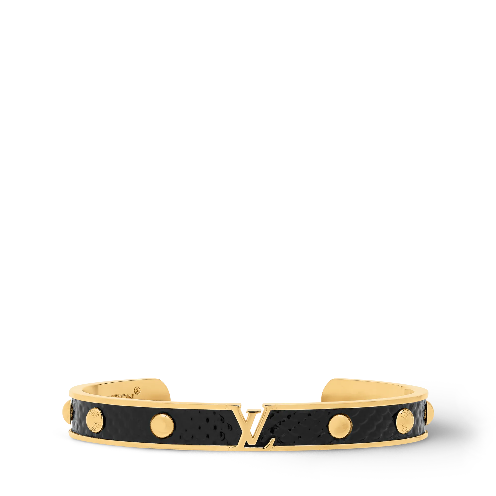 Louis Vuitton LV Initiales Bracelet Brass Women - Fashion Jewelry M1862M Black