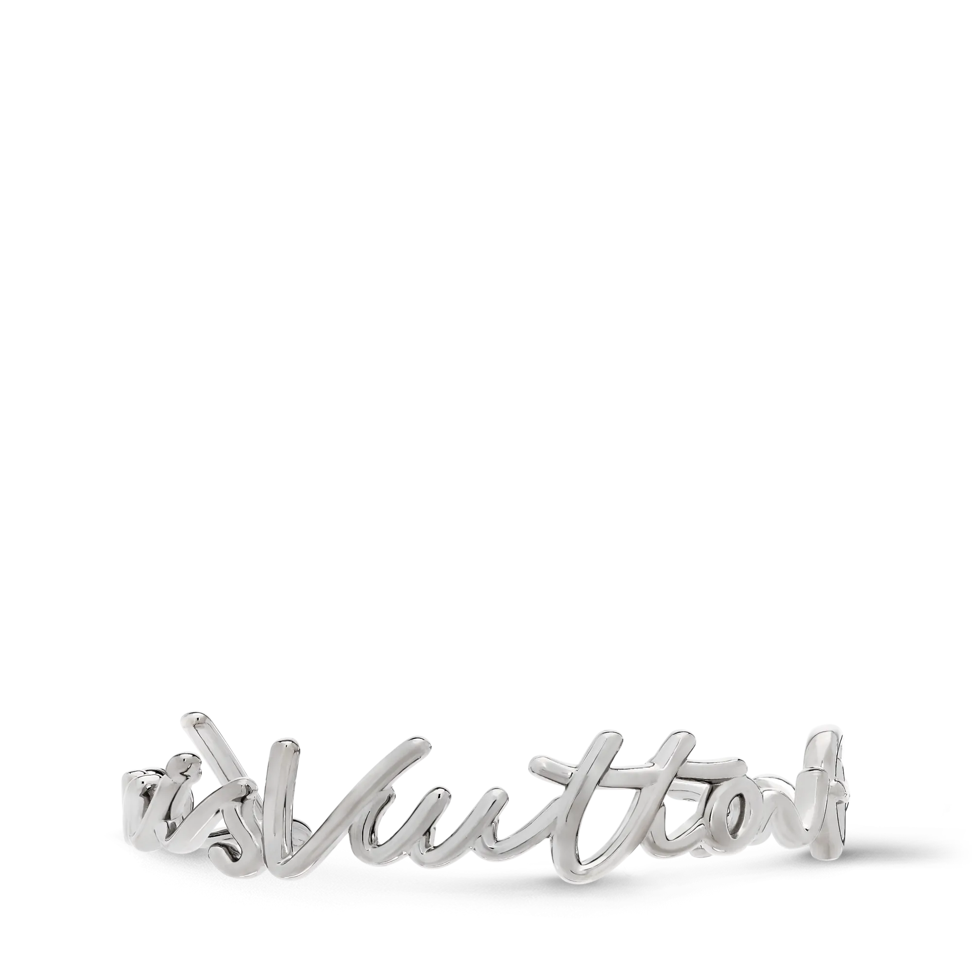 Louis Vuitton LV Script Bracelet Brass Women - Fashion Jewelry M1866M Silver