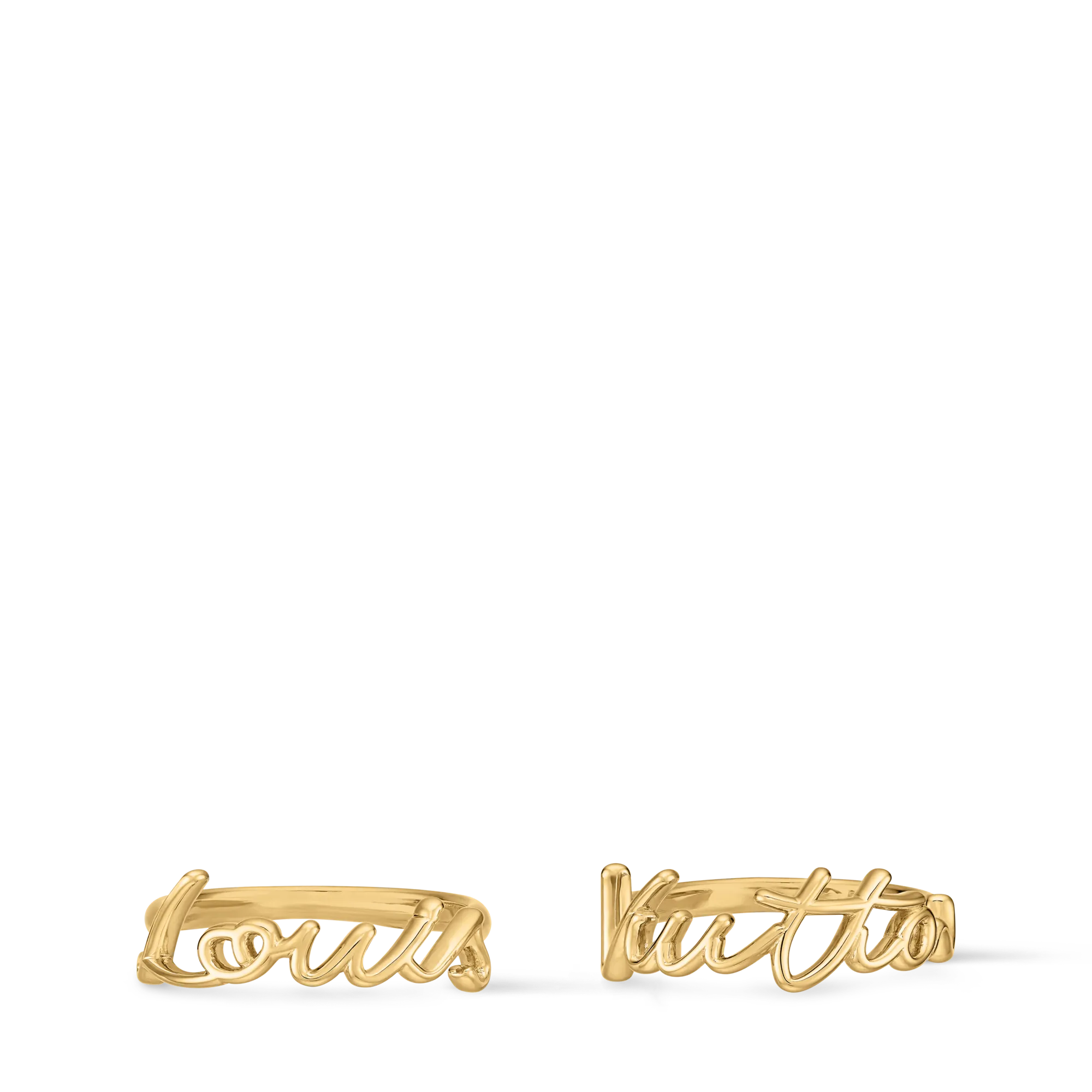 Louis Vuitton LV Script Ring Set Brass Women - Fashion Jewelry M1867M Gold