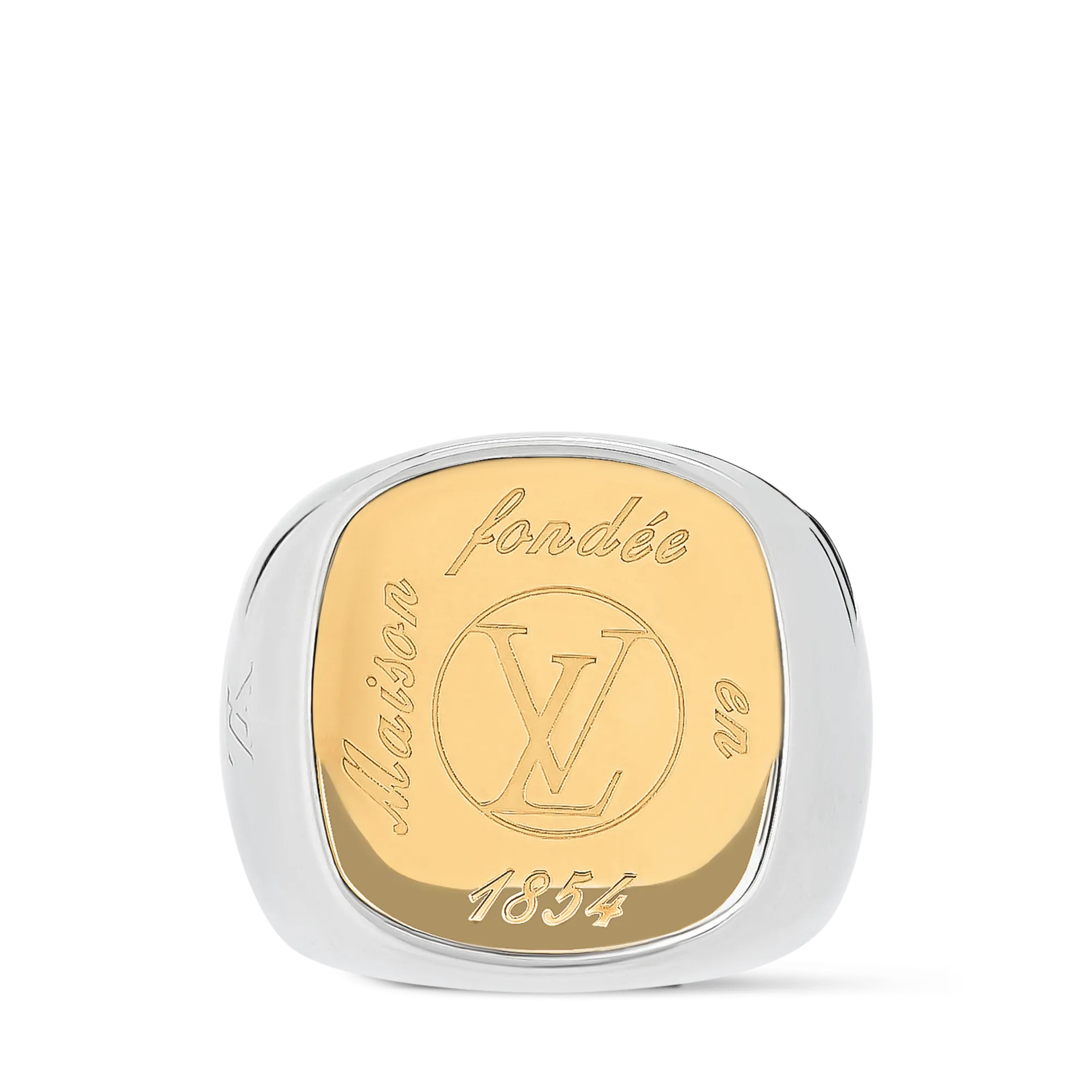 Louis Vuitton LV Signet Ring Brass Women - Fashion Jewelry M1899M Silver