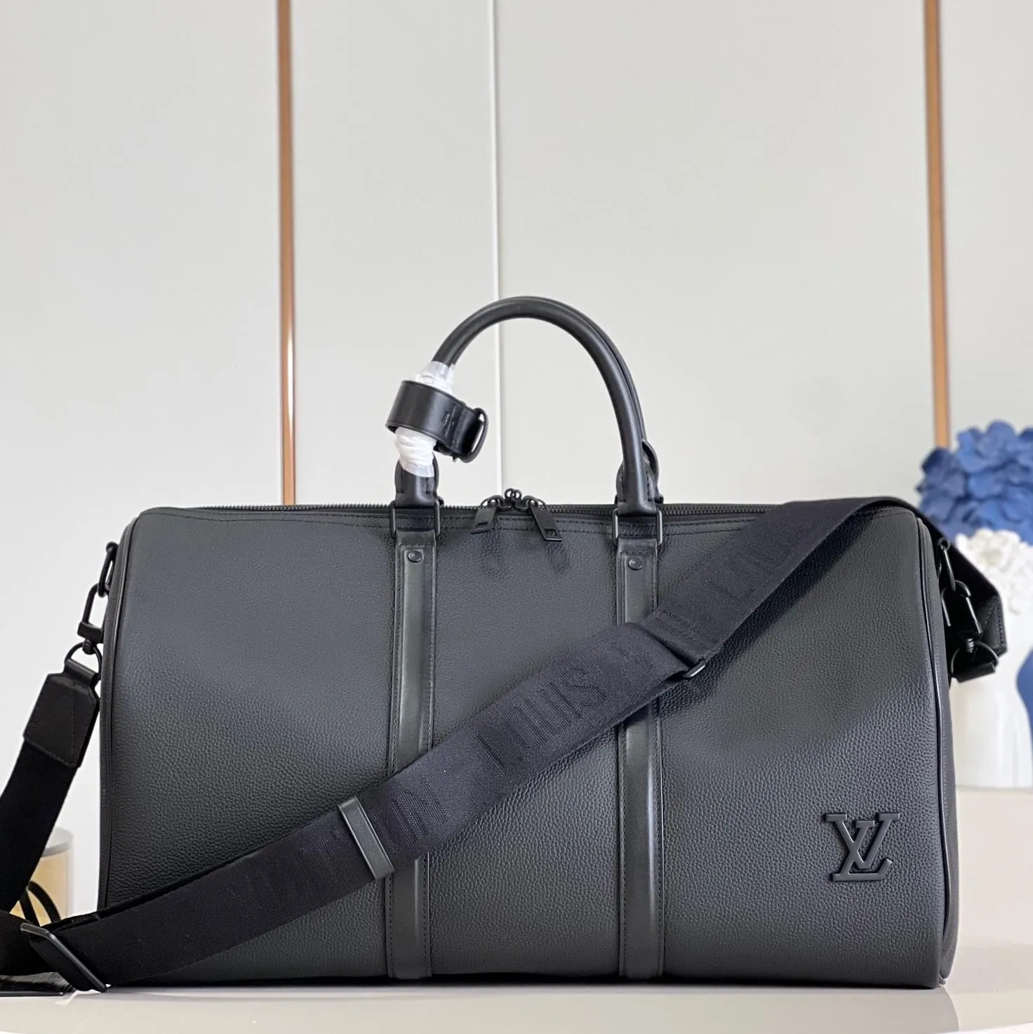 Louis Vuitton Keepall Bandoulière 50 LV Aerogram - Men - Travel M21420 Black
