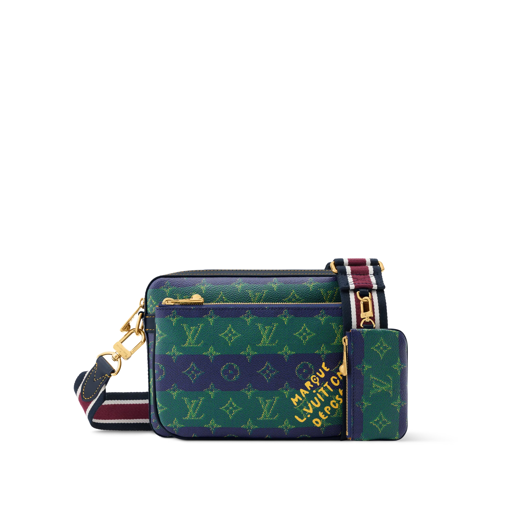 Louis Vuitton Trio Messenger Monogram Heritage Bags and Wallets - Men's Bags M26026 Blue