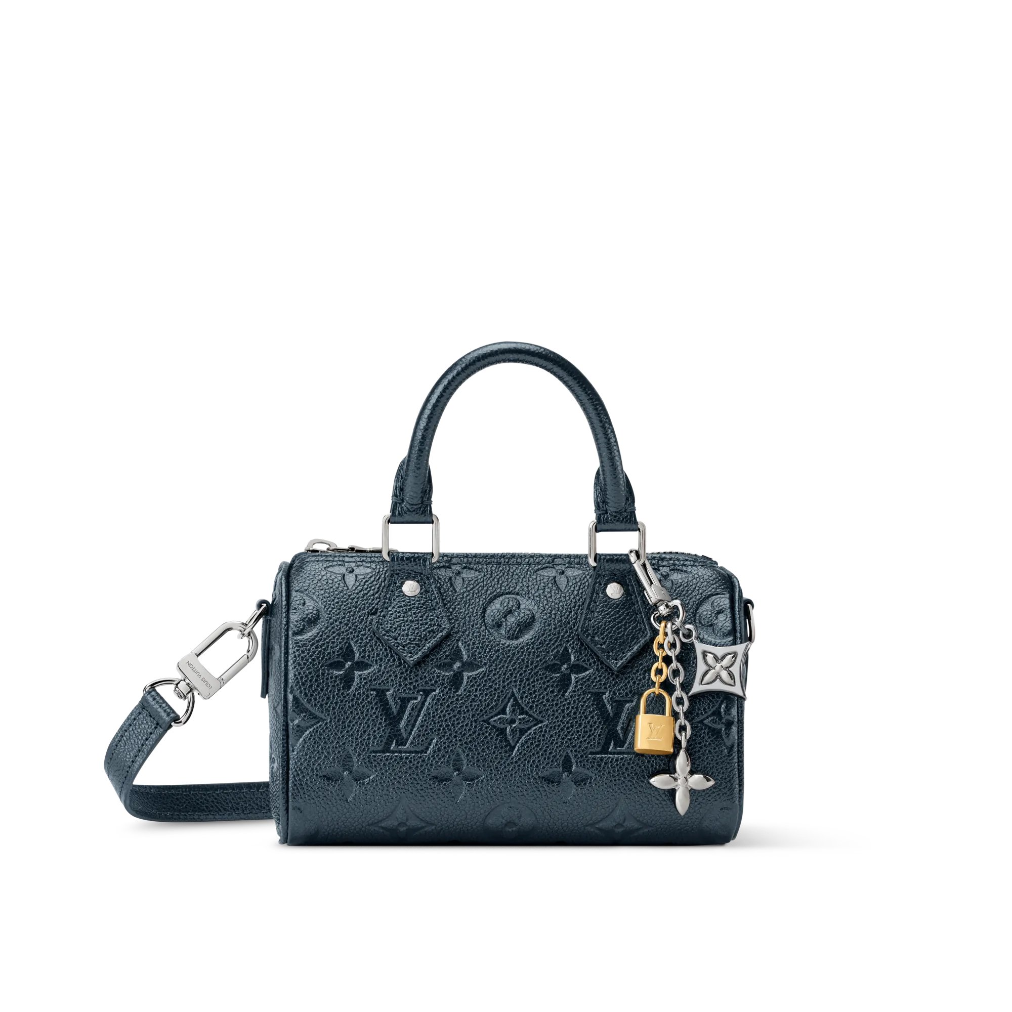Louis Vuitton Nano Speedy Monogram Empreinte Leather - Women's Bags M26510 Blue