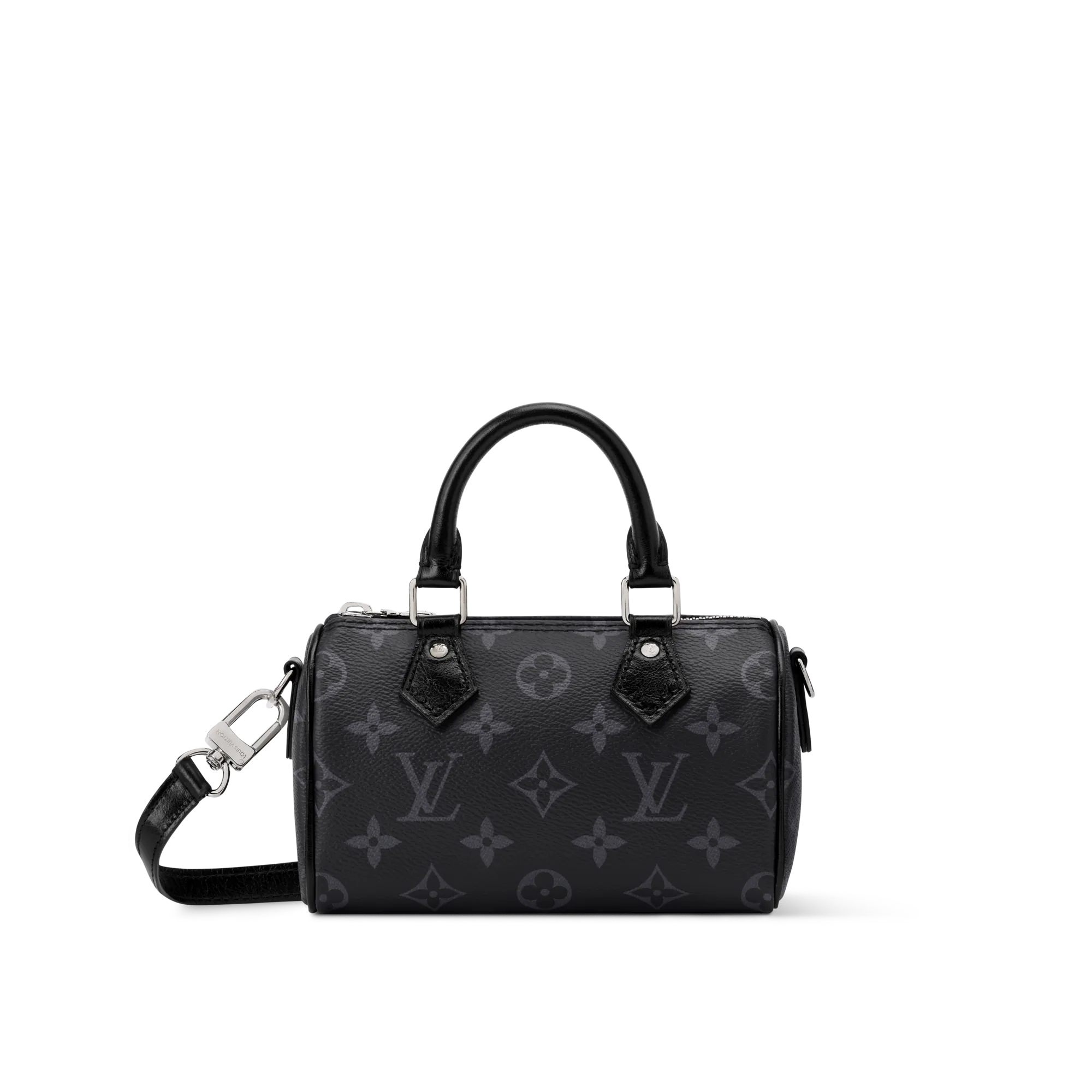 Louis Vuitton Nano Speedy Monogram Eclipse - Women's Bags M26573 Grey