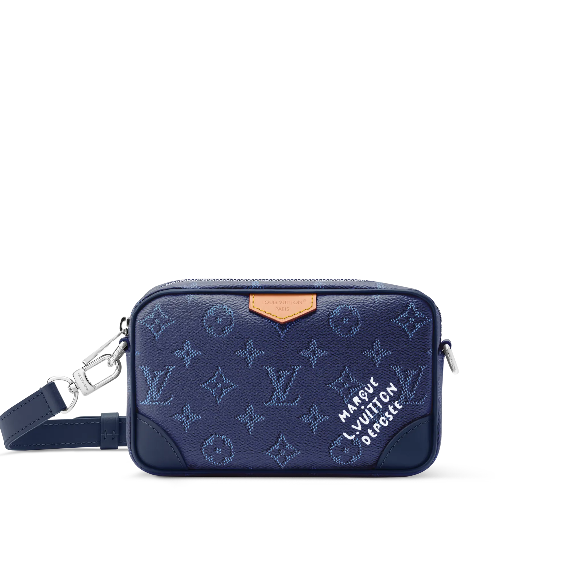 Louis Vuitton Trocadéro Wearable Wallet Monogram Heritage Men's Small Leather Goods M26826 Blue Louis Vuitton Trocadéro Wearable Wallet Monogram Heritage Men's Small Leather Goods M26826 Blue