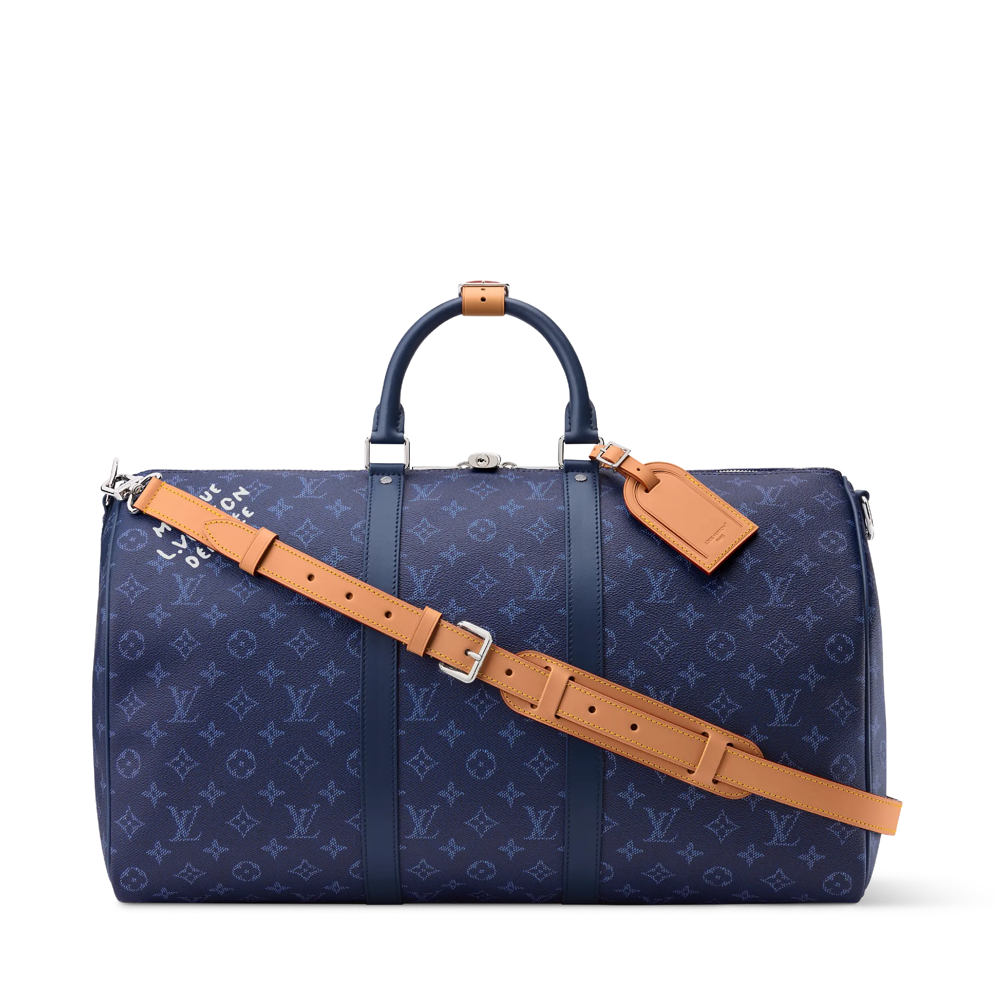 Louis Vuitton Keepall Bandouliere 50 Monogram Heritage Men - Travel M26864 Blue