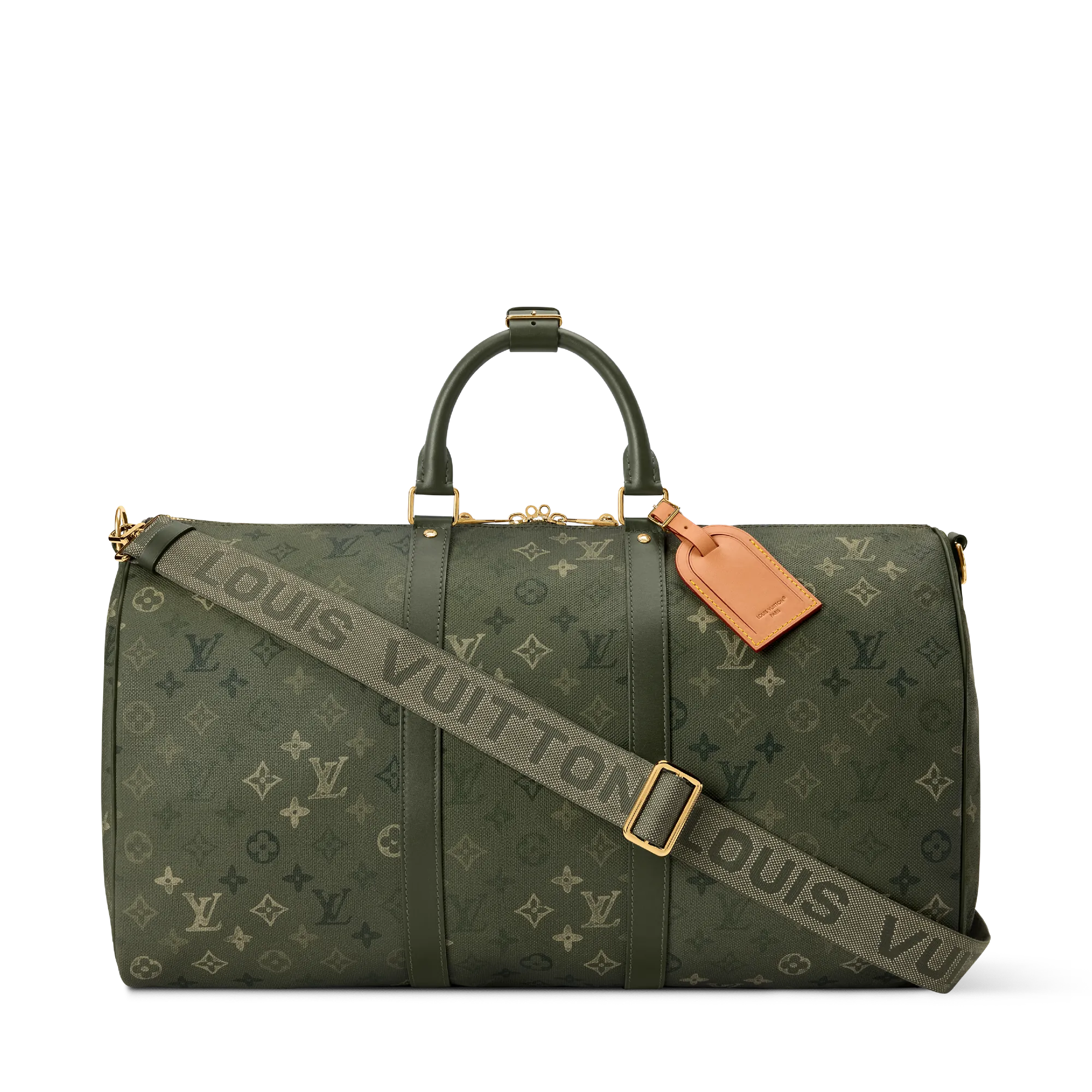 Louis Vuitton Keepall Bandouliere 50 Monogram Heritage Men's Bag M26959 Green