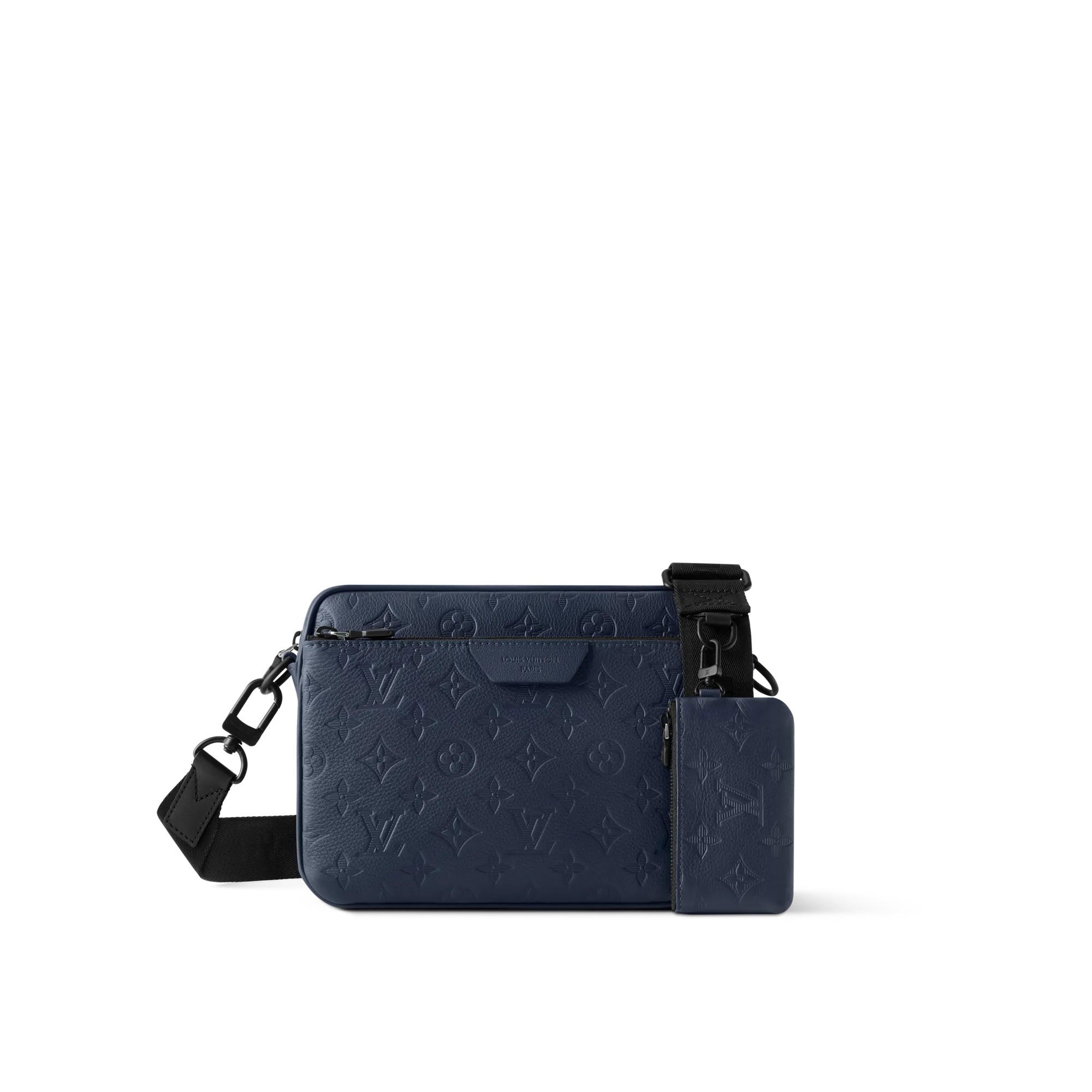 Louis Vuitton Trio Messenger Monogram Shadow Bags and Wallets - Men's Bags M27925 Blue