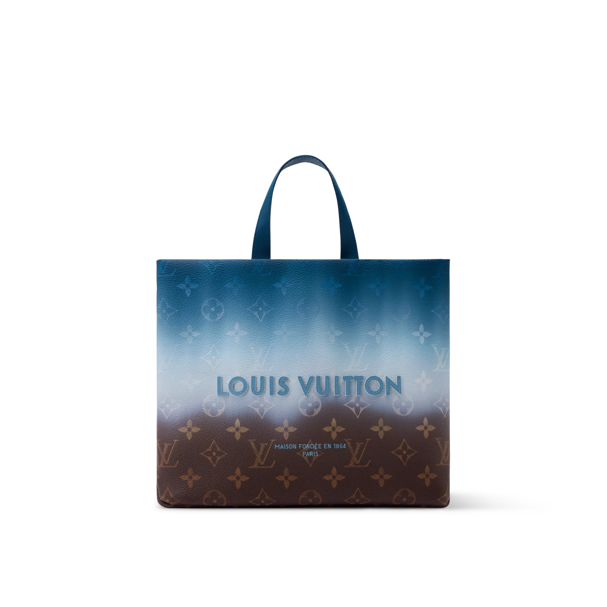 Louis Vuitton Mini Shopper Tote Shopper Tote Men's Bag M28027 Blue