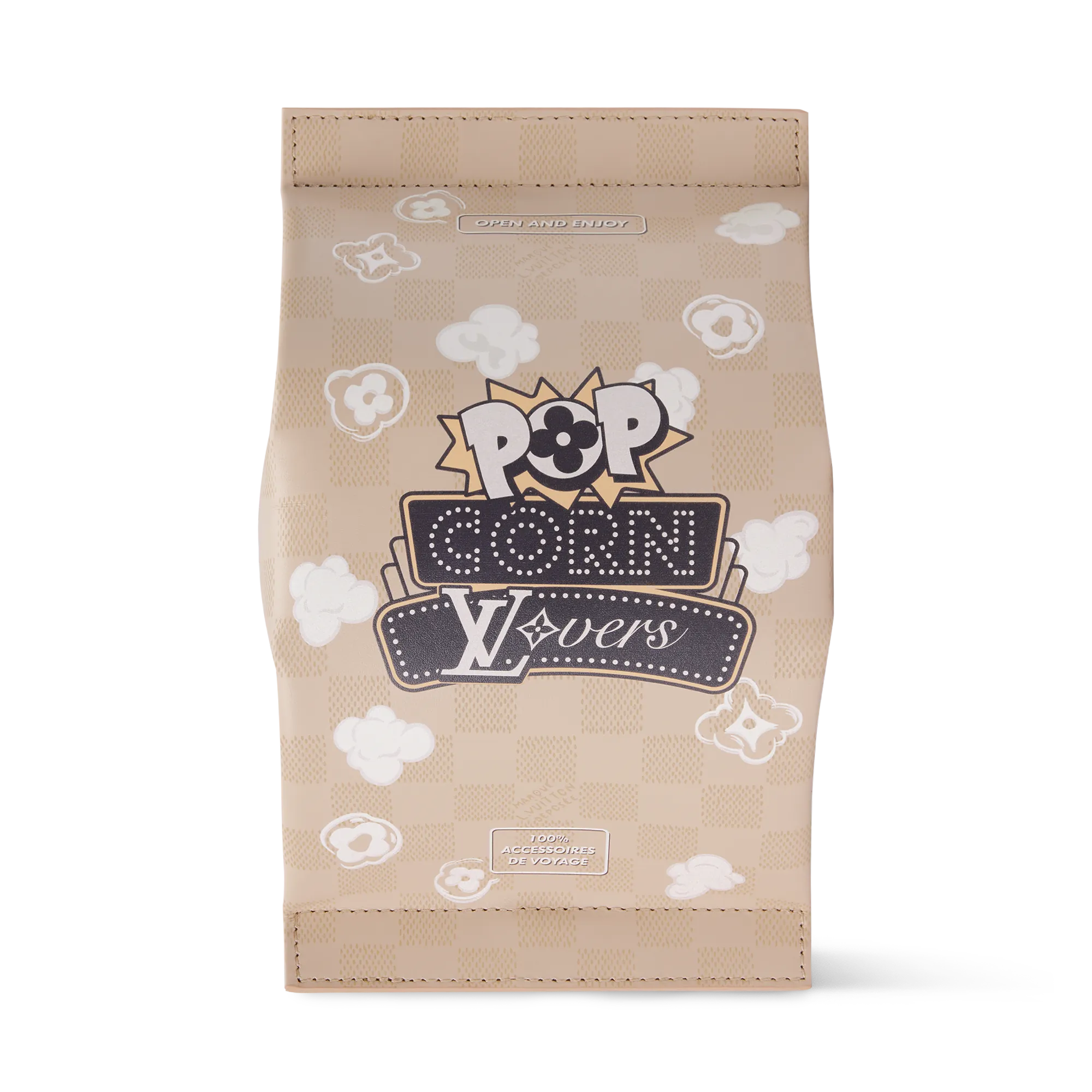 Louis Vuitton LV x The Darjeeling Limited Pop Corn Toiletry Bag Cowhide Men - Travel M28174 Beige