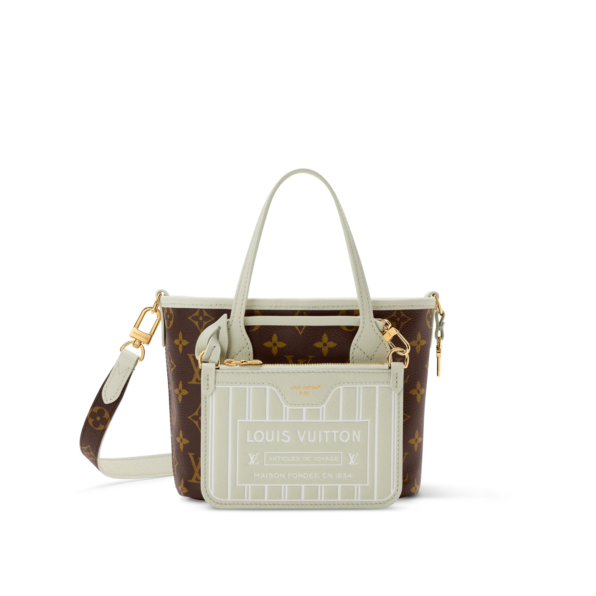 Louis Vuitton Neverfull Bandouliere Inside Out BB Cowhide Women - Handbags M28236 Green