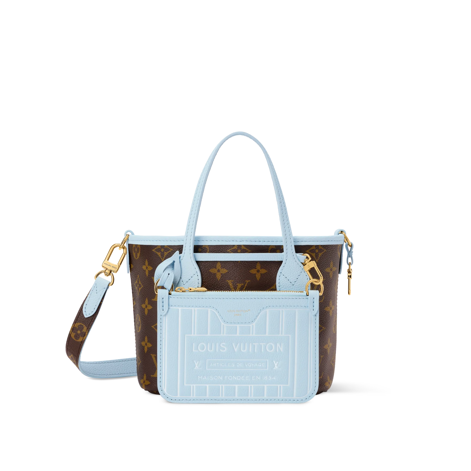 Louis Vuitton Neverfull Bandouliere Inside Out BB Leather Initiatives Women - Handbags M28336 Brown