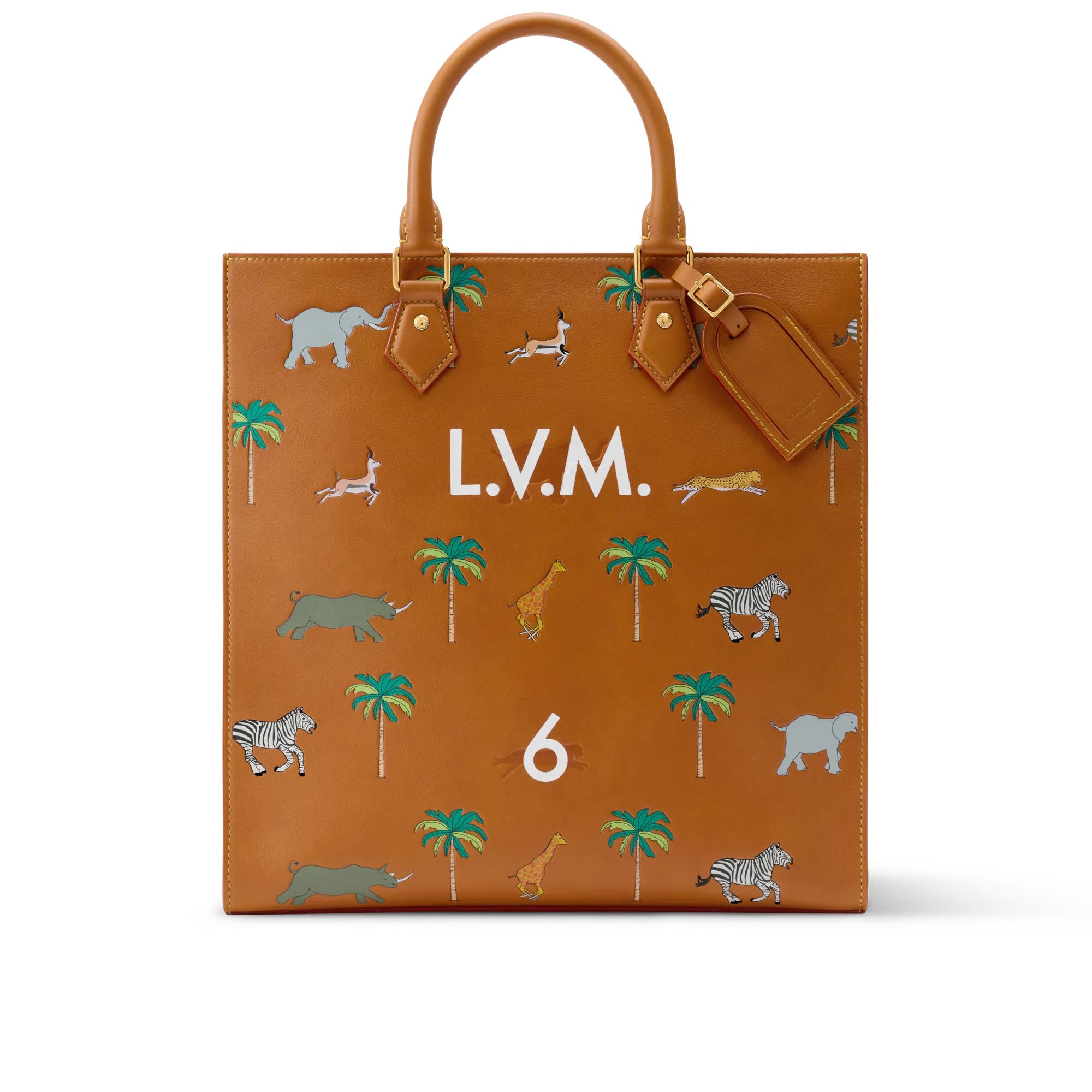 Louis Vuitton Sac Plat x The Darjeeling Limited Calf Leather Men's Bag M28364 Brown