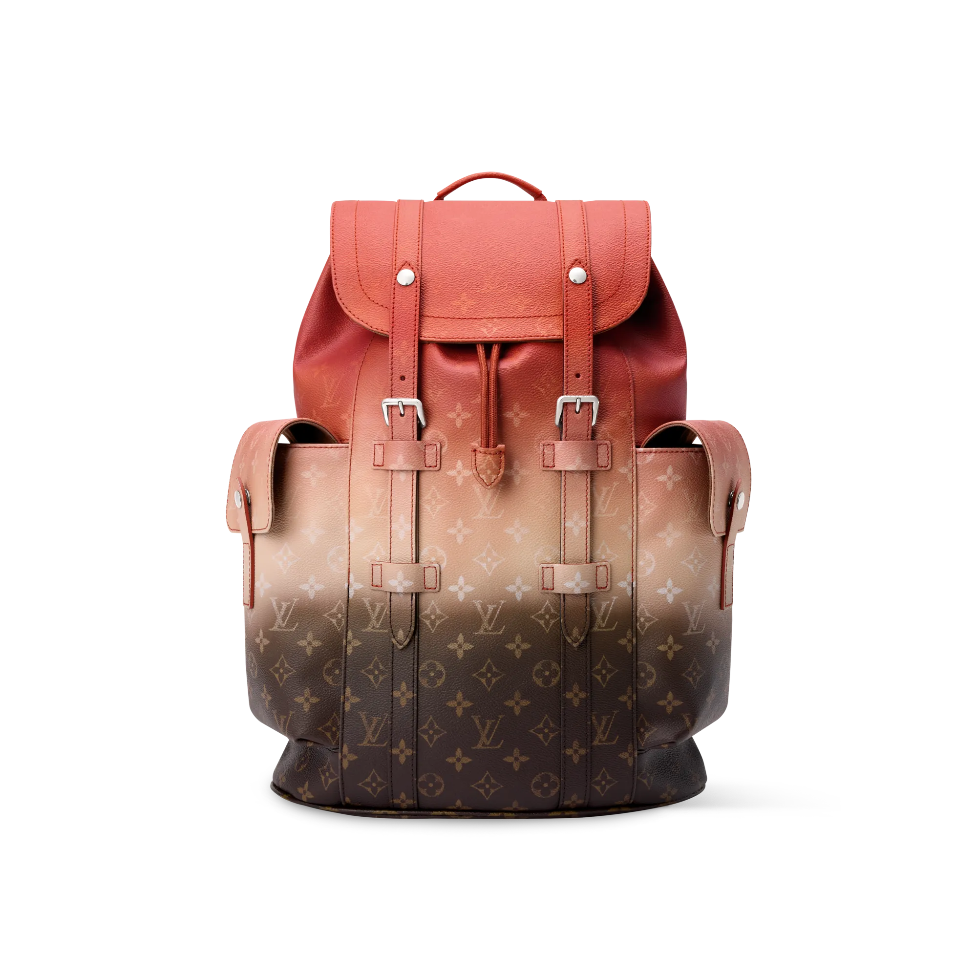 Louis Vuitton Christopher MM Coated Canvas Men's Bag M28390 Orange