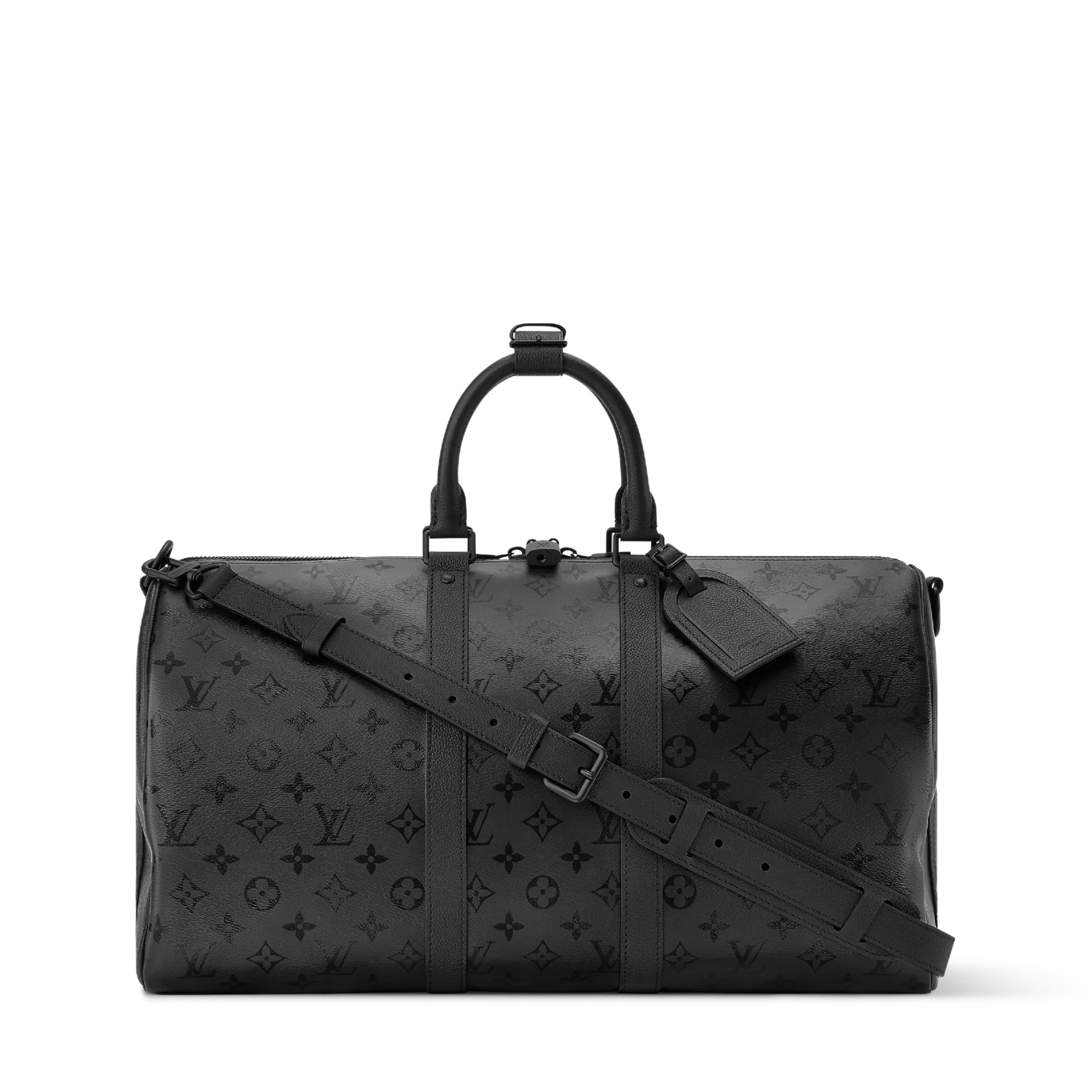 Louis Vuitton Keepall Bandouliere 45 Monogram Midnight Men's Bag M28403 Black Louis Vuitton Keepall Bandouliere 45 Monogram Midnight Men's Bag M28403 Black