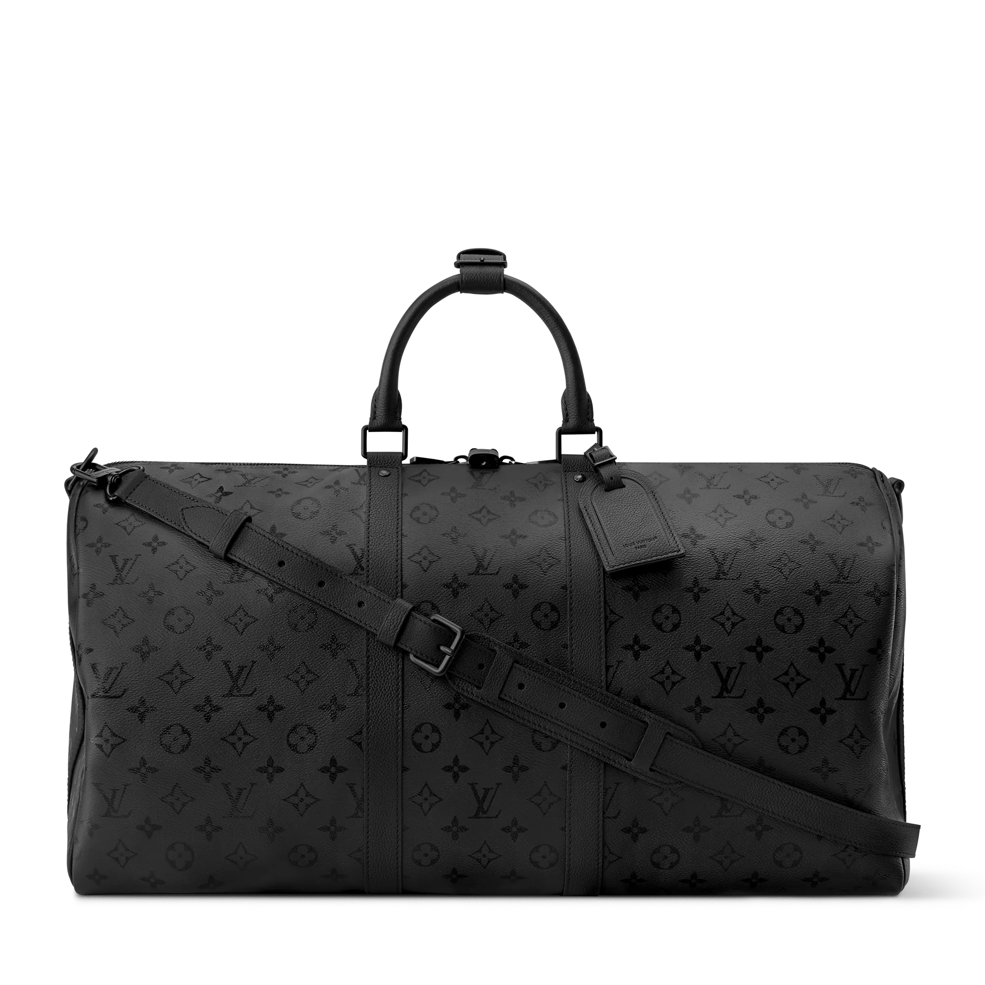 Louis Vuitton Keepall Bandouliere 55 Monogram Midnight Men's Bag M28405 Black Louis Vuitton Keepall Bandouliere 55 Monogram Midnight Men's Bag M28405 Black