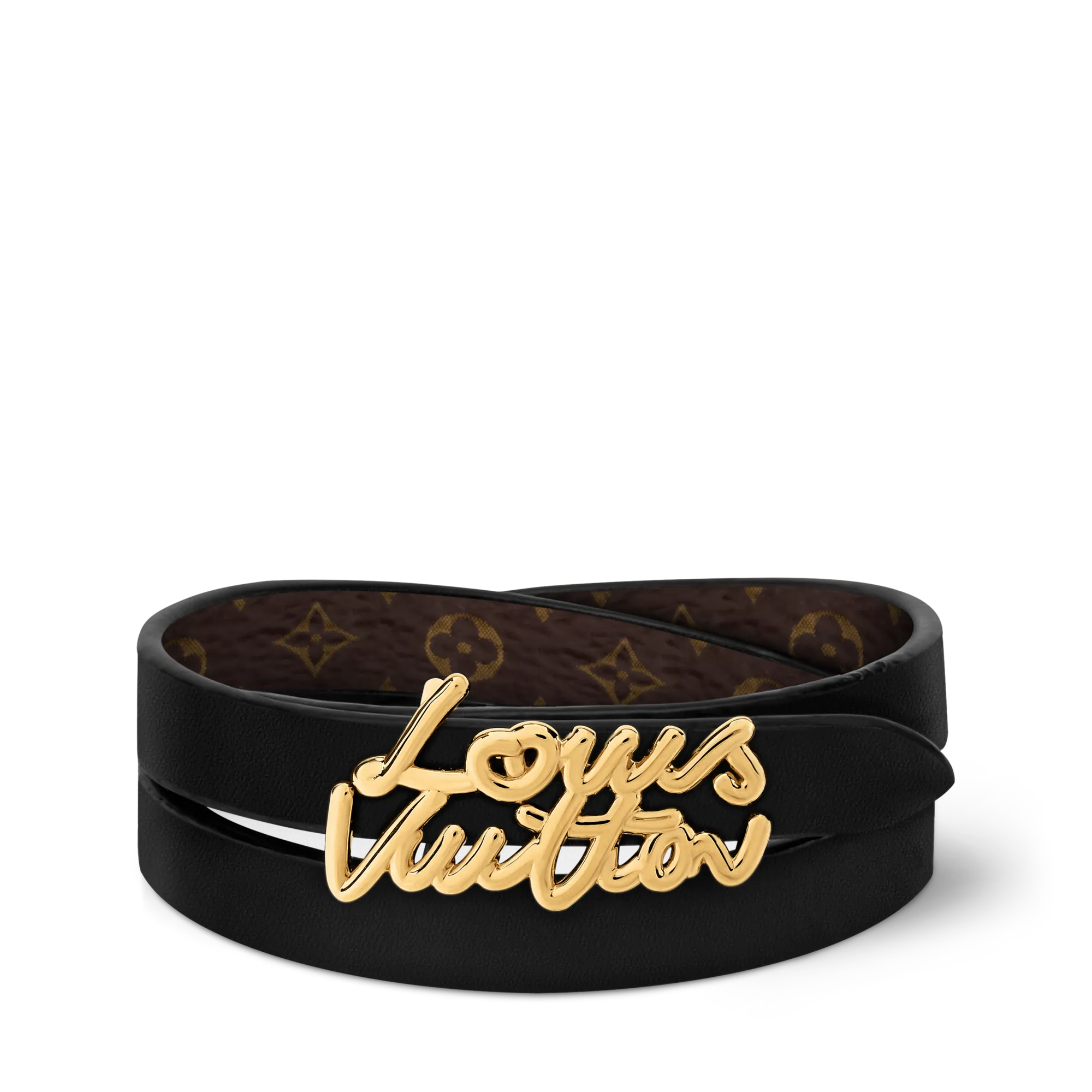 Louis Vuitton LV Script Bracelet Sans Ligne Esthetique Women - Fashion Jewelry M4568F Black