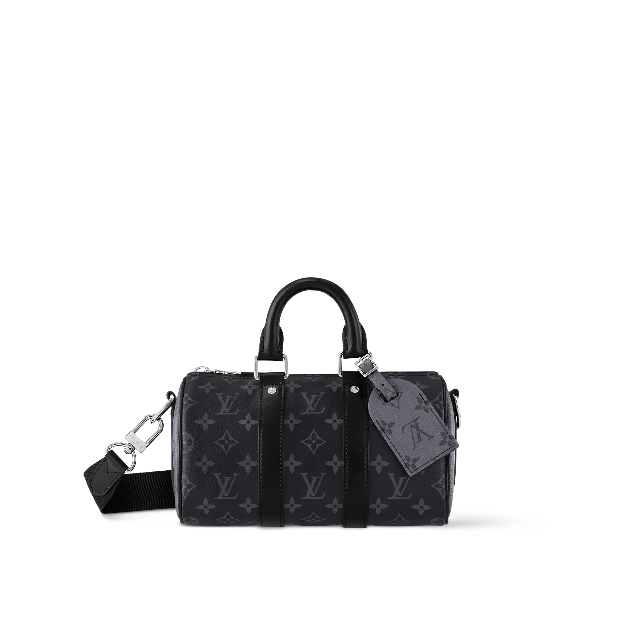 Louis Vuitton Keepall Bandouliere 25 Monogram Eclipse Bags and Wallets - Men's Bags M46271 Grey