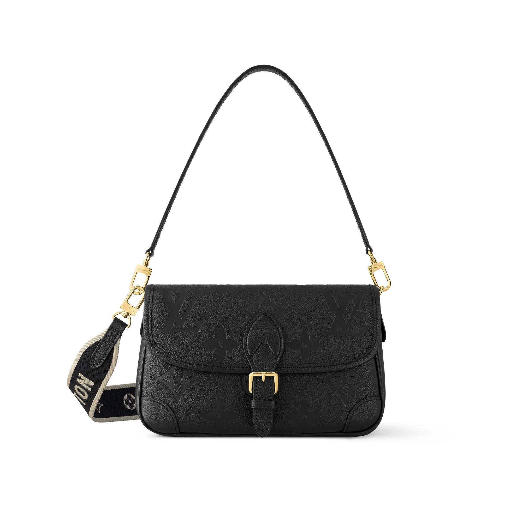Louis Vuitton Diane Monogram Empreinte Leather Women - Handbags M46386 Black