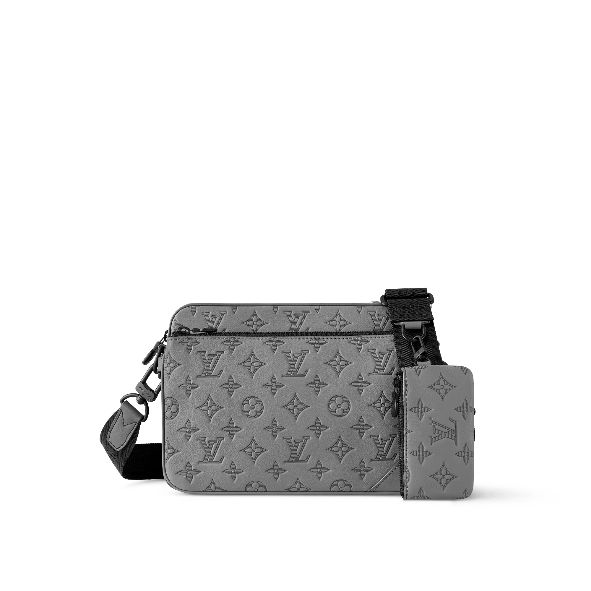 Louis Vuitton Trio Messenger Monogram Shadow Men - Bags M46603 Grey
