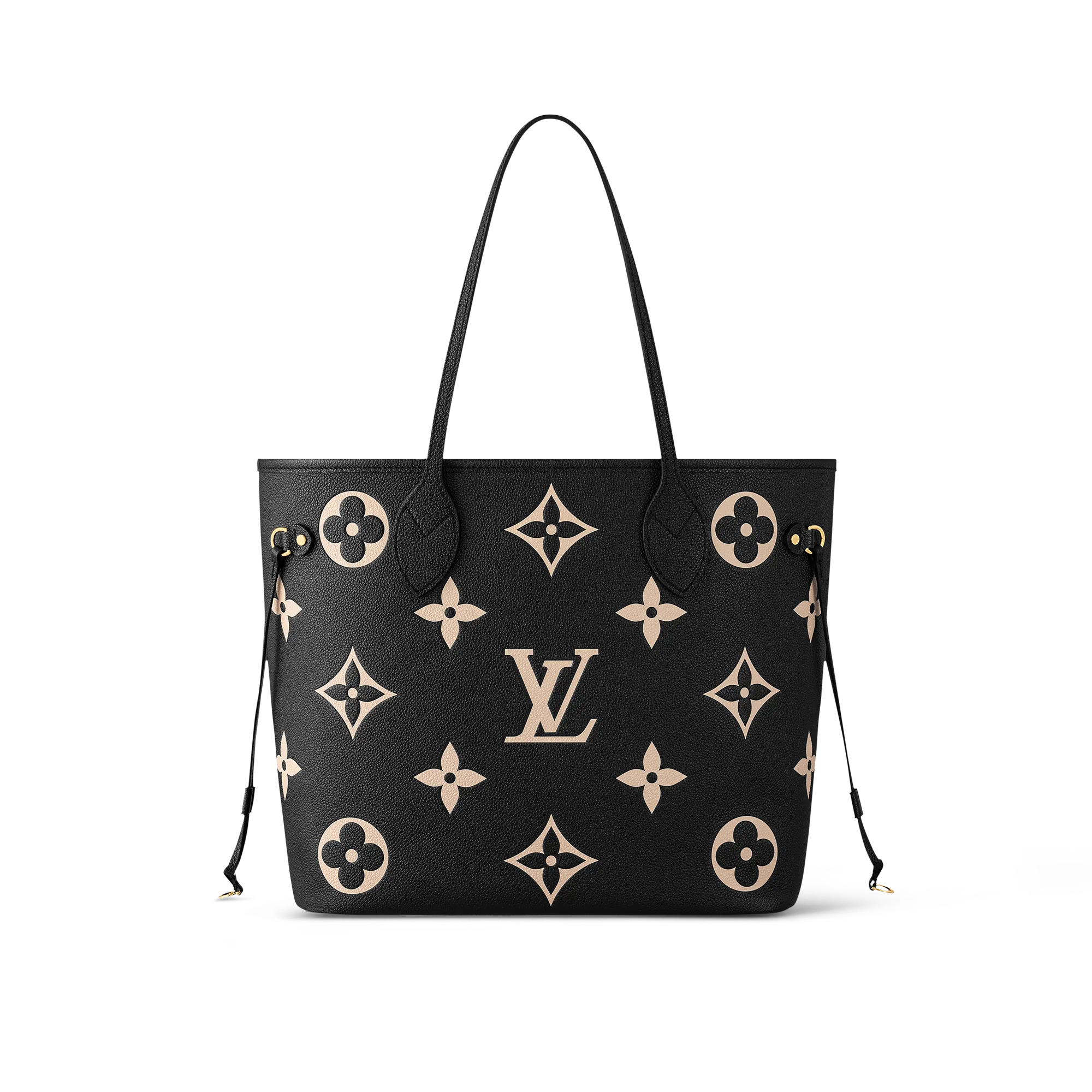 Louis Vuitton Neverfull MM Monogram Empreinte Leather Women - Handbags M58907 Black