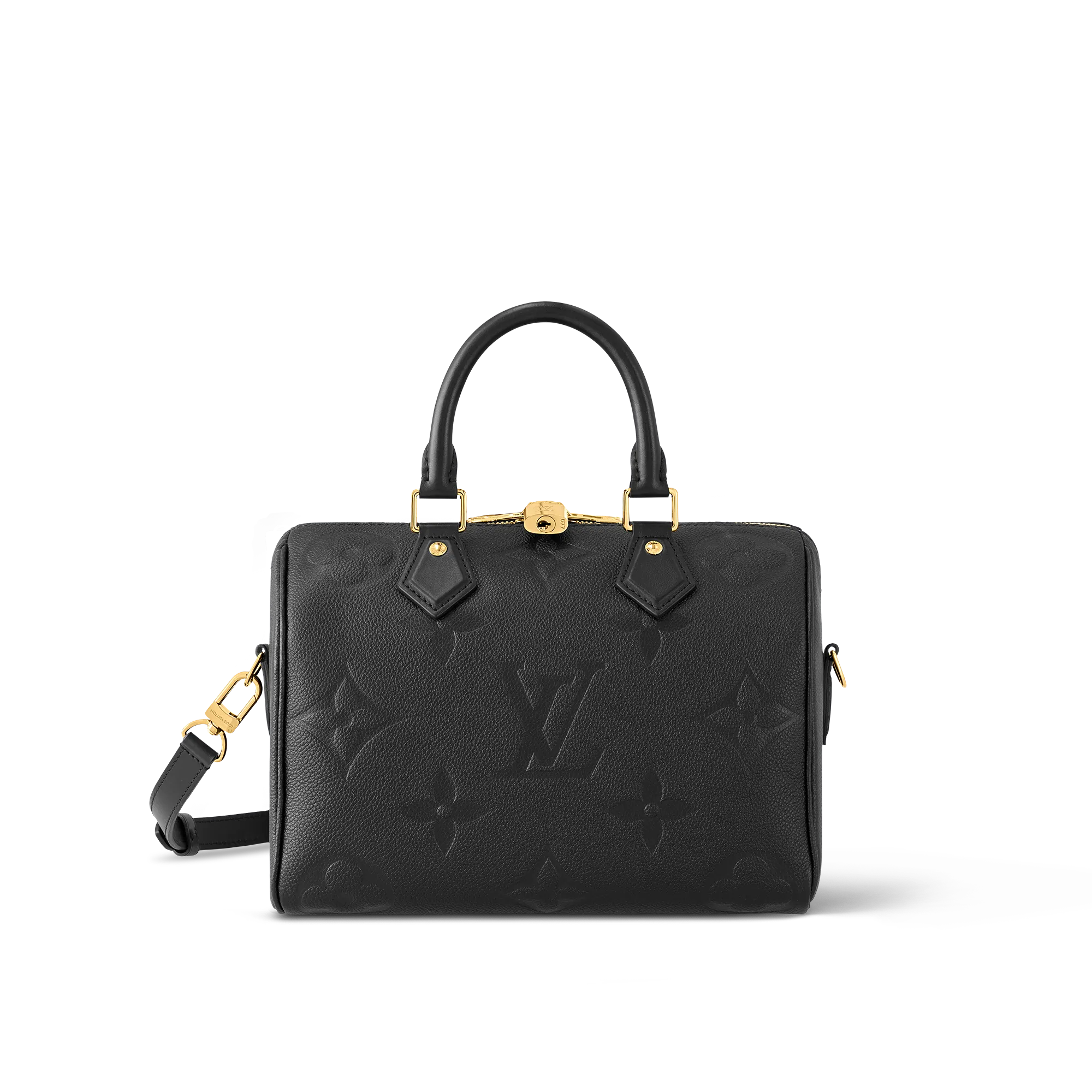Louis Vuitton Speedy Bandouliere 25 Monogram Empreinte Leather Women - Handbags M58951 Black