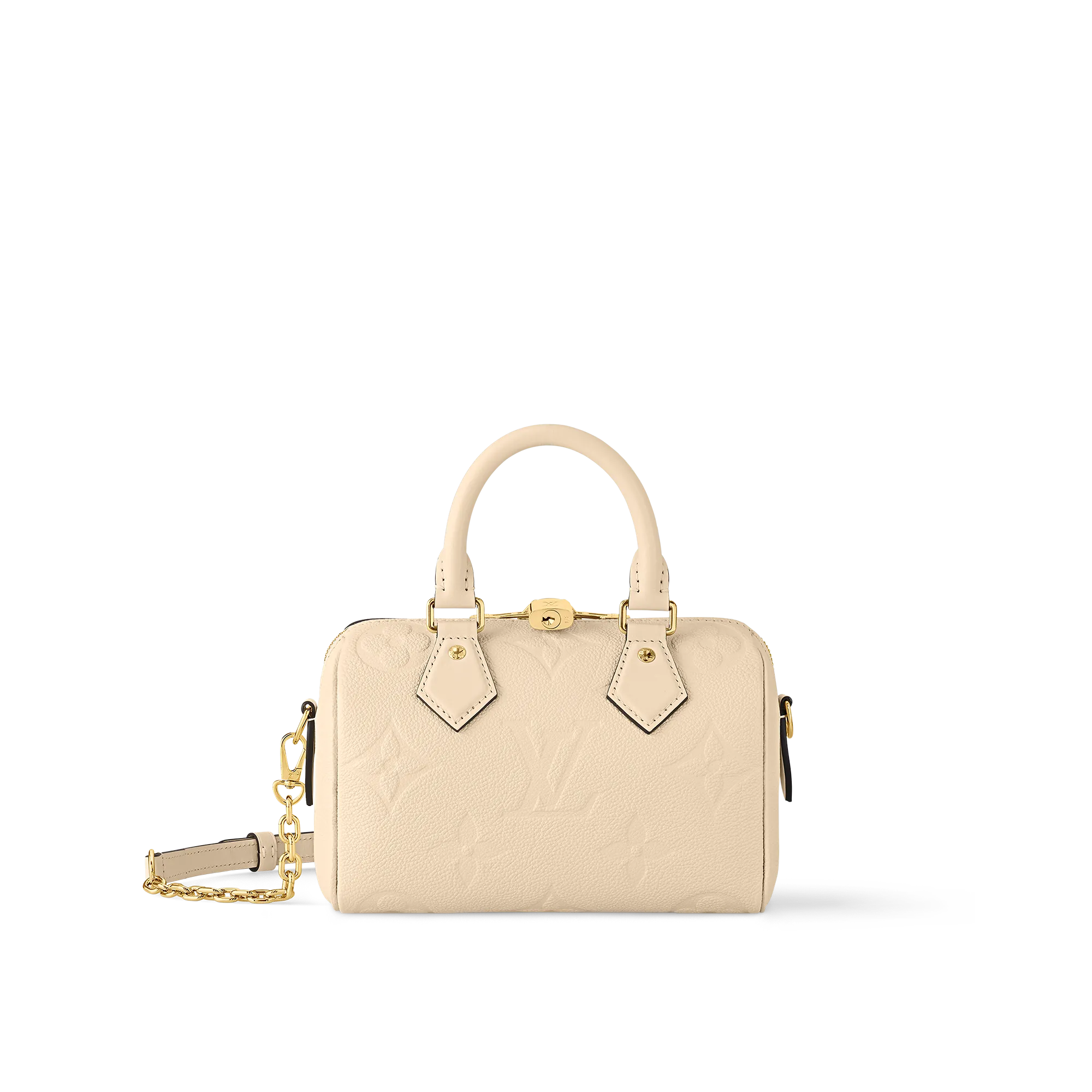 Louis Vuitton Speedy Bandouliere 20 Monogram Empreinte Leather Women - Handbags M58954 Beige
