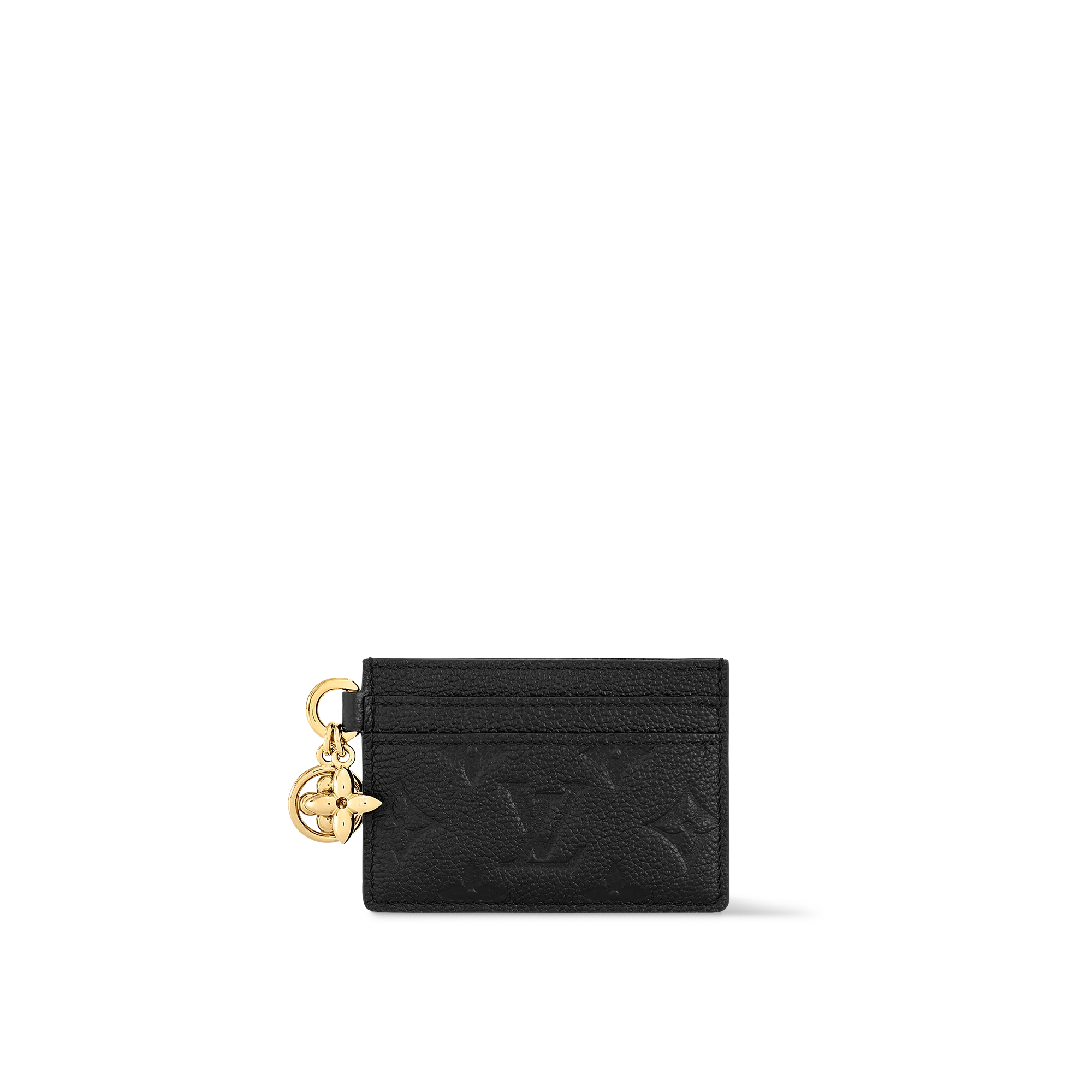 Louis Vuitton LV Charms Card Holder Monogram Empreinte Leather Women - Wallets M82132 Black