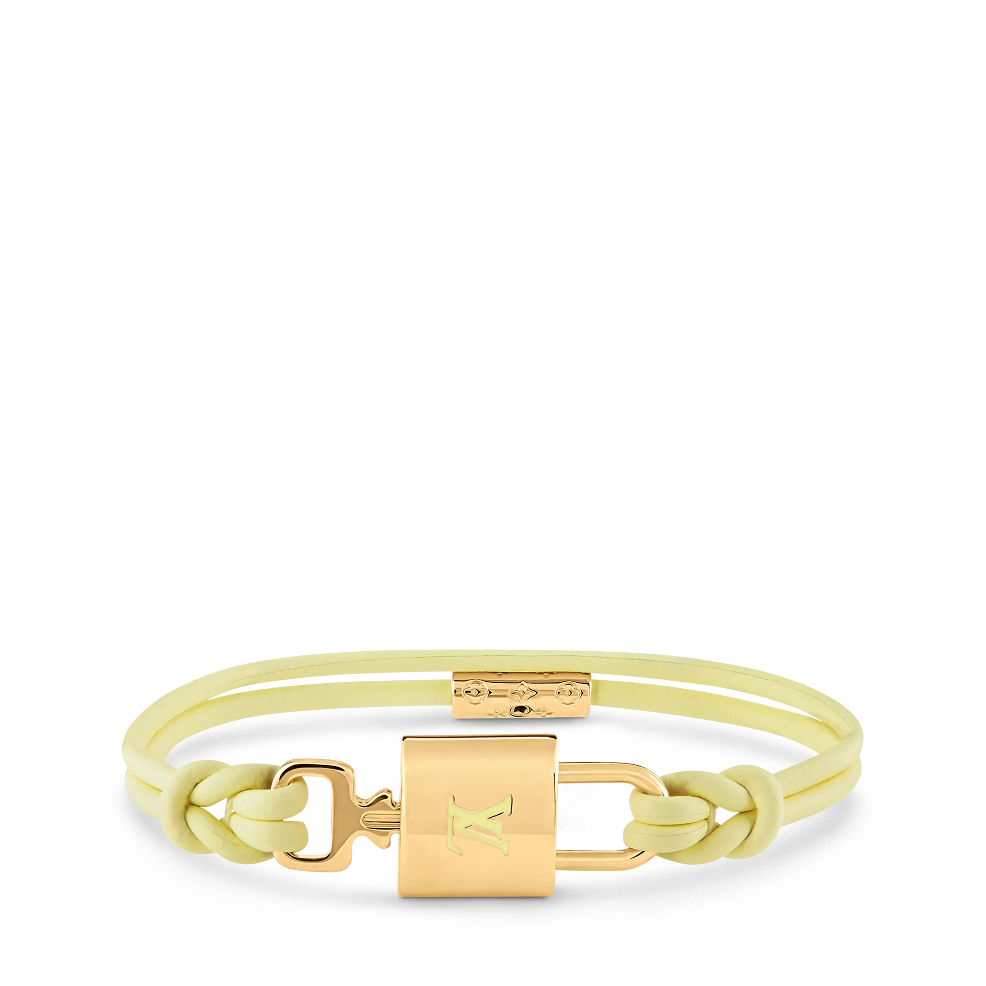 Louis Vuitton LV Padlock Bracelet Calf Leather Women - Fashion Jewelry M8658F Yellow
