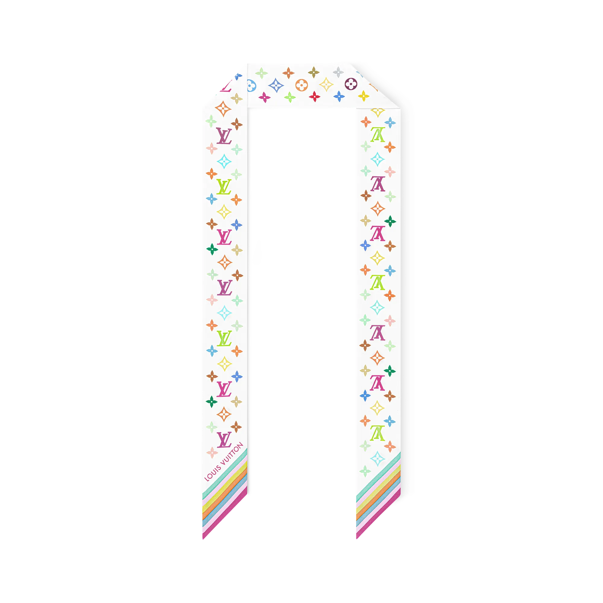 Louis Vuitton LV x TM Monogram Multicolor BB Bandeau Silk Women - Accessories M94963 White