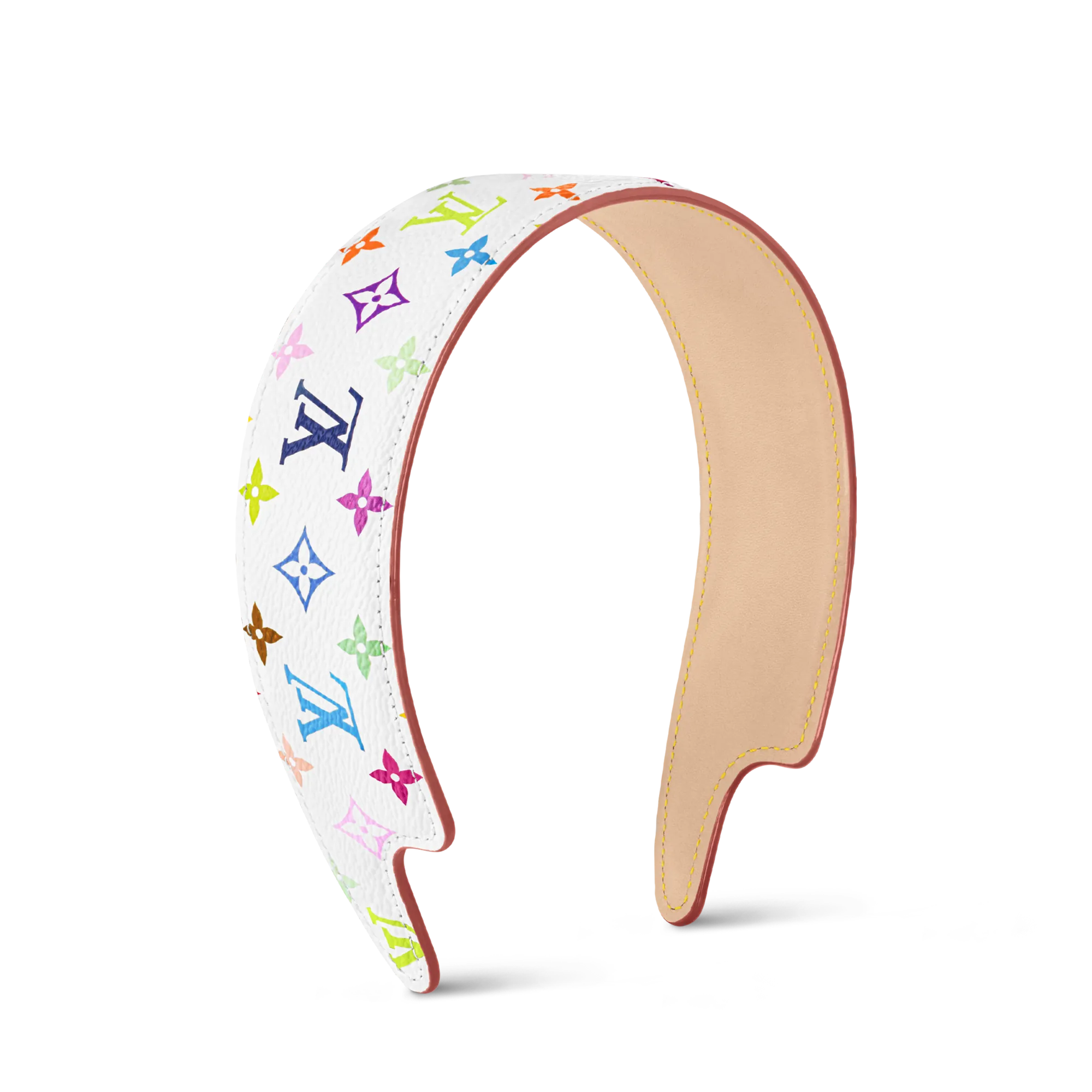 Louis Vuitton LV x TM Monogram Multicolor LV Outline Headband Coated Canvas Women - Accessories M96120 White