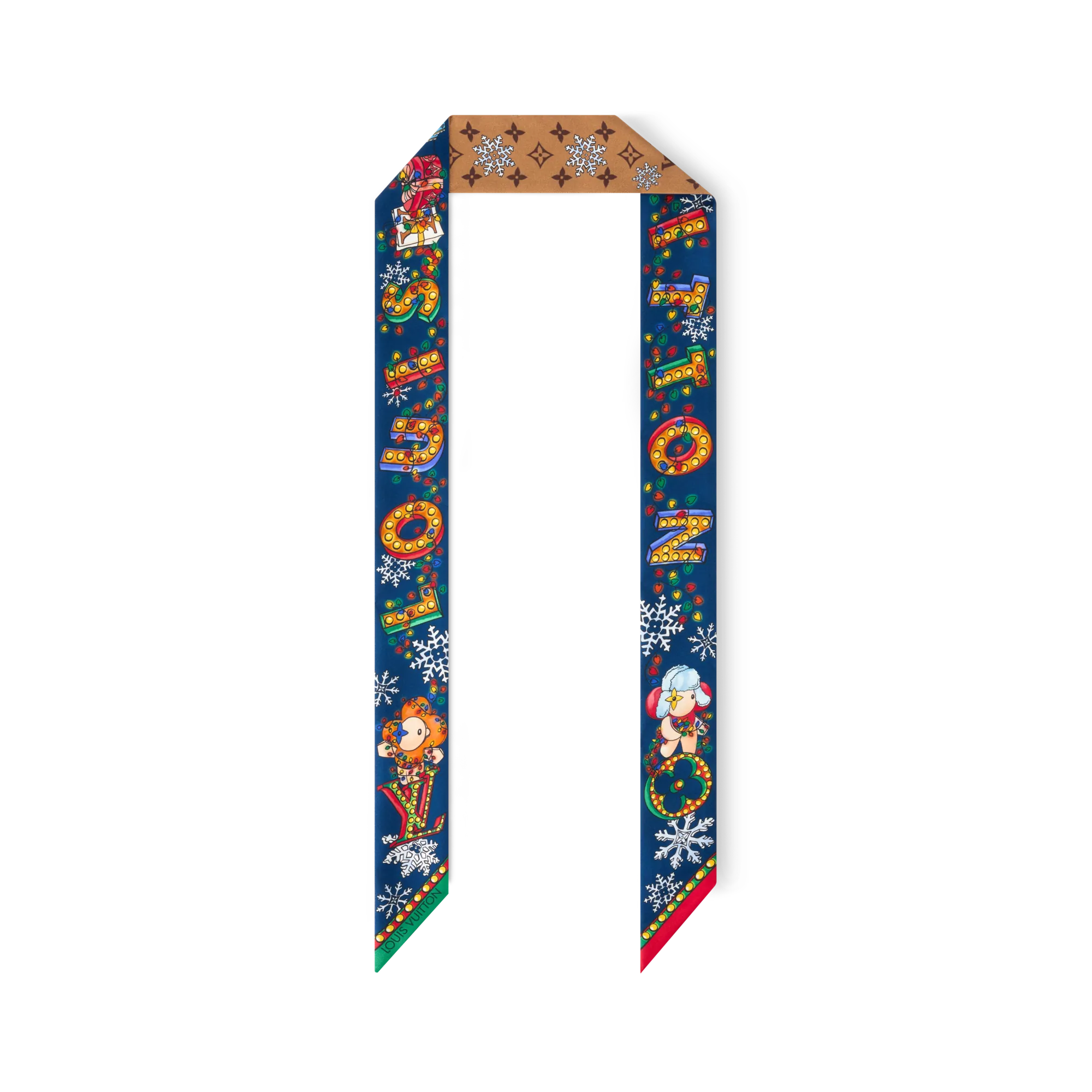 Louis Vuitton Vivienne Winter Celebration BB Bandeau Silk Women - Accessories M97197 Blue