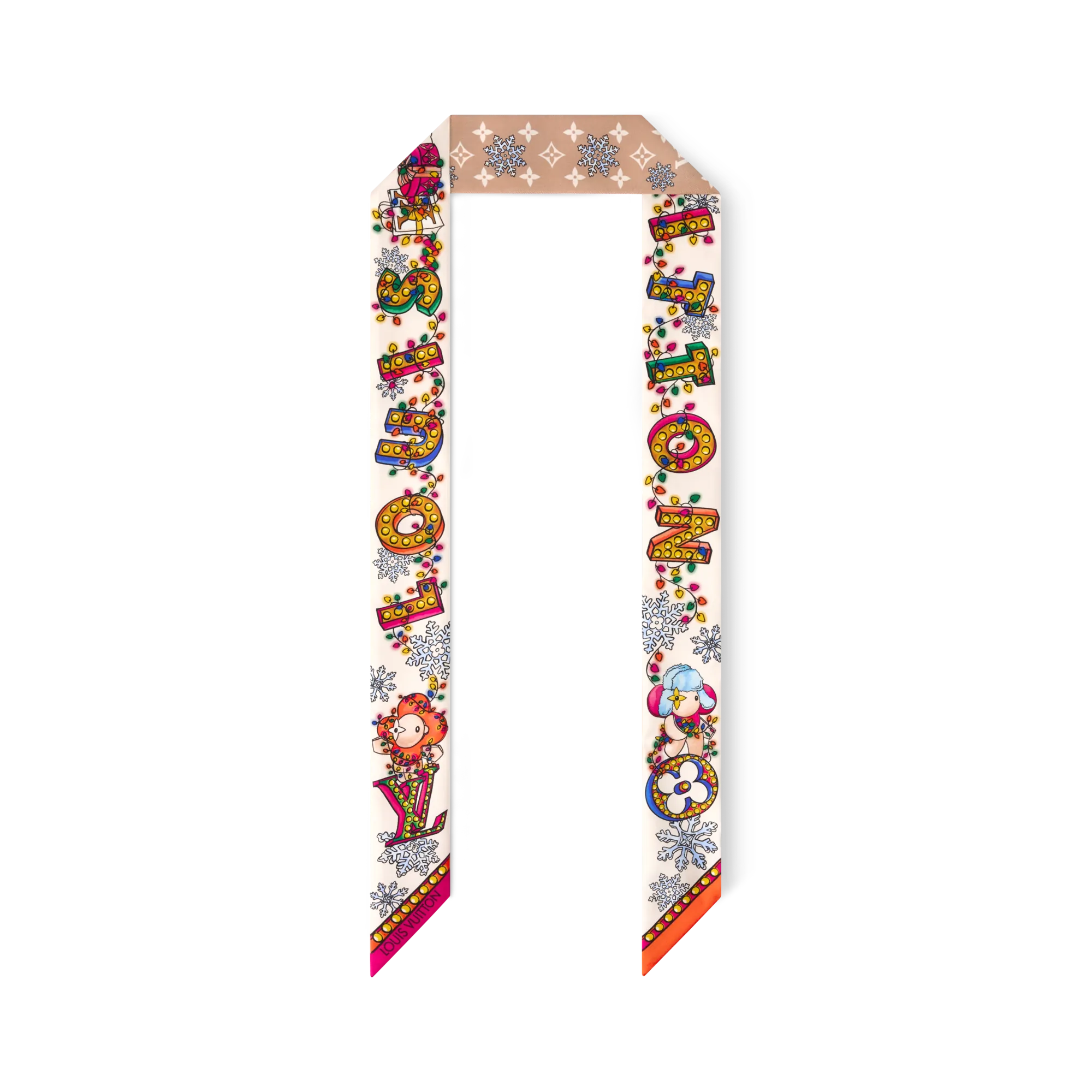 Louis Vuitton Vivienne Winter Celebration BB Bandeau Silk Women - Accessories M97339 White