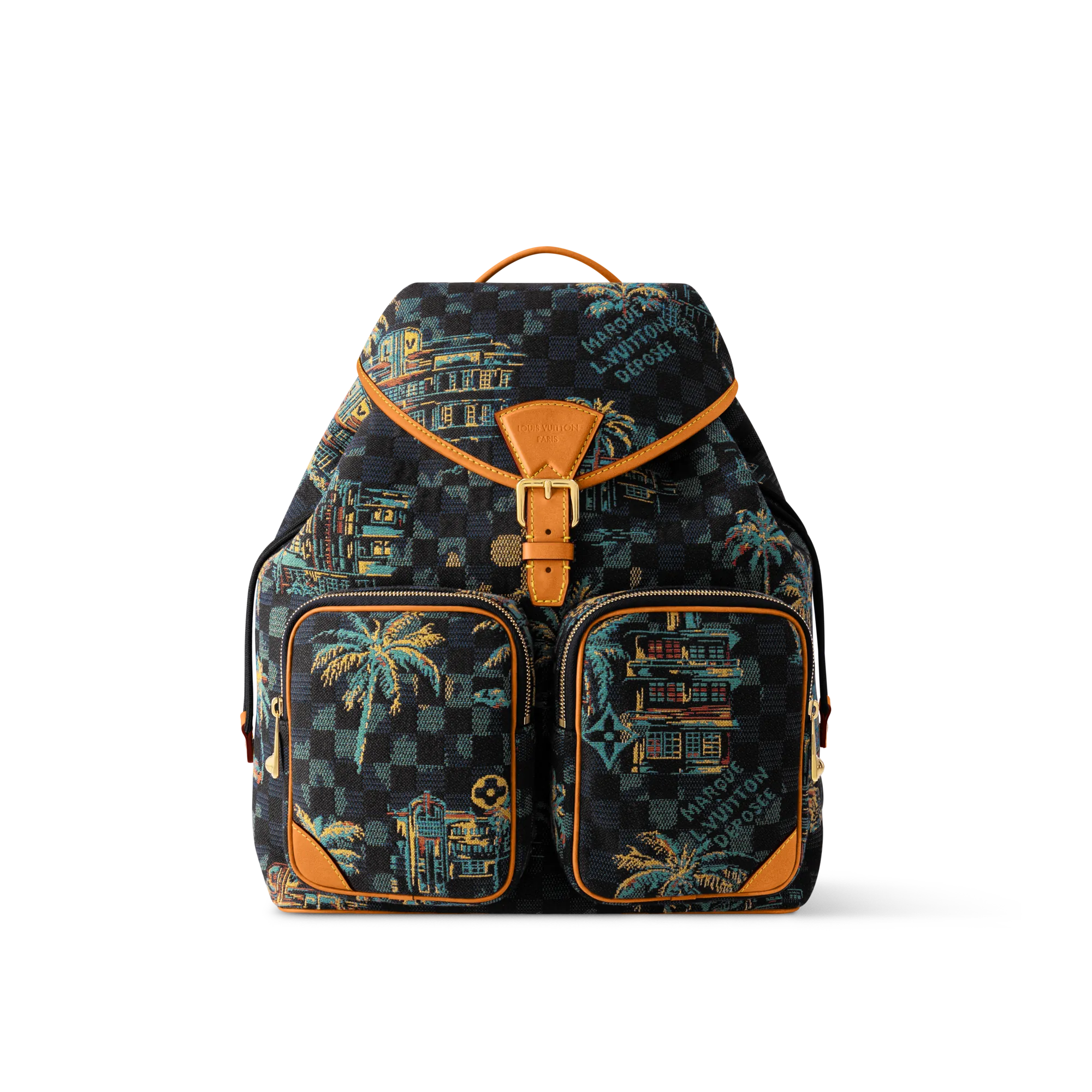 Louis Vuitton Montsouris Cargo Backpack Damier Men's Bag N40755 Grey