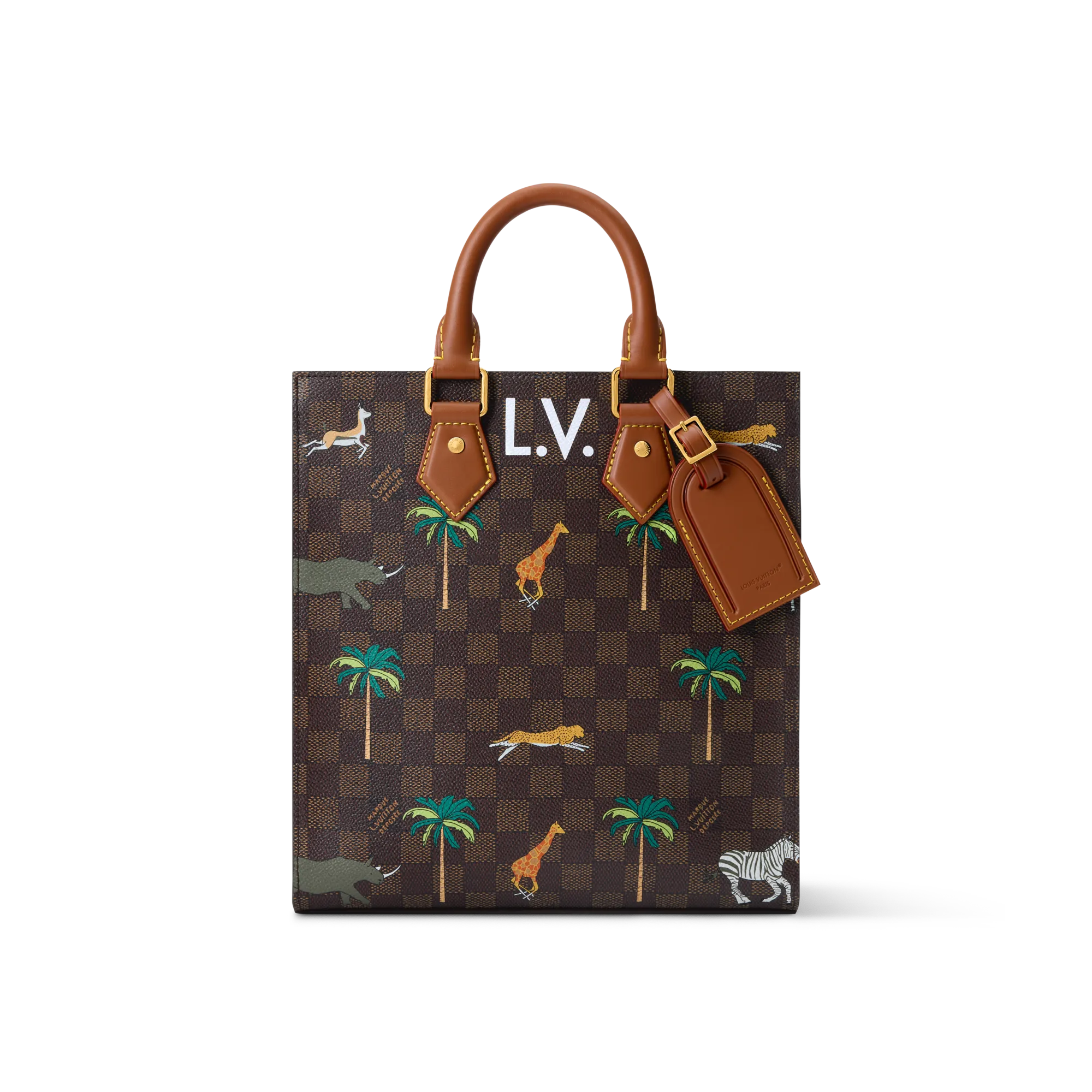 Louis Vuitton Mini Sac Plat x The Darjeeling Limited Damier Men's Bag N40862 Brown