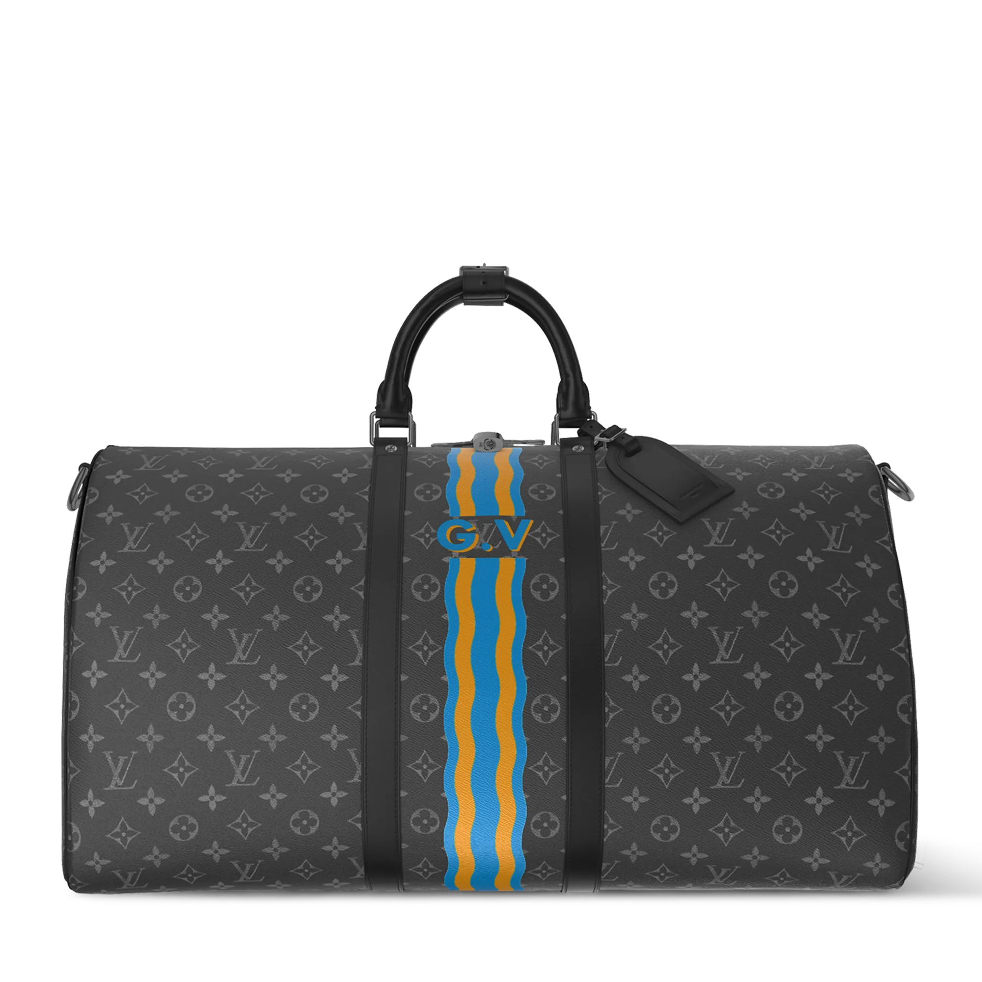 Louis Vuitton Keepall Bandouliere 55 Mon Monogram Monogram Eclipse Canvas P01951 Transparent