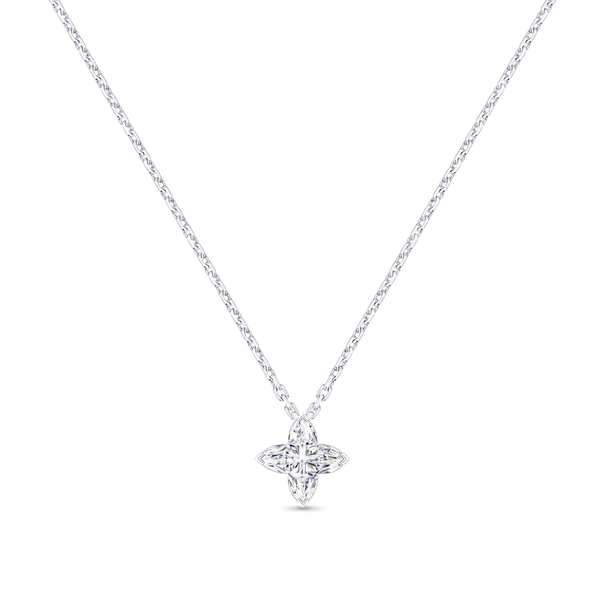 Louis Vuitton LV Diamonds Pendant, LV Monogram Star cut Jewelry Q03023