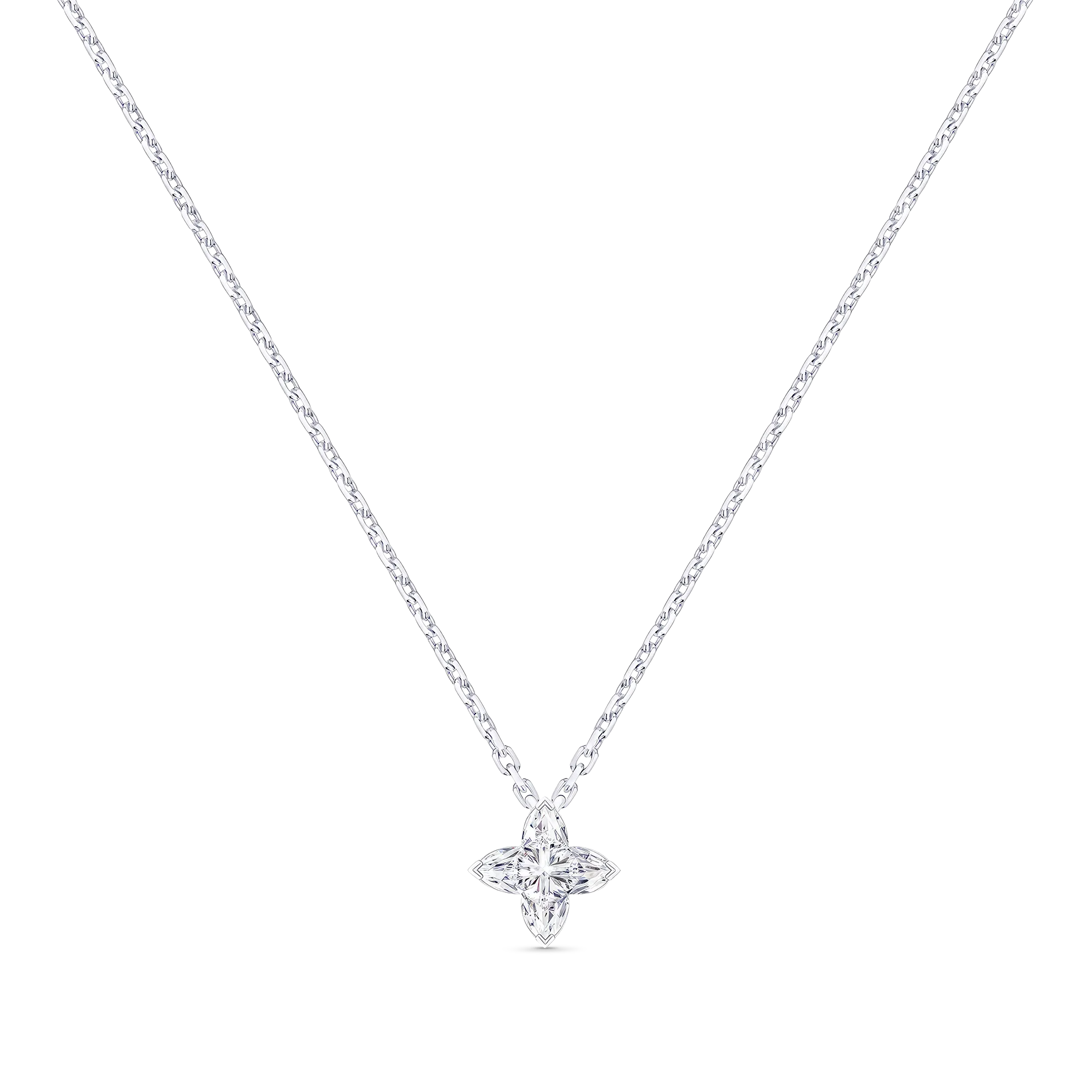 Louis Vuitton LV Diamonds Pendant, LV Monogram Star cut Jewelry Q03106